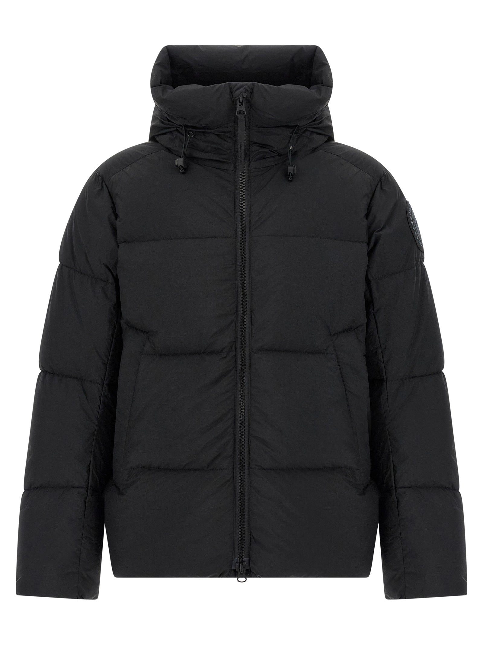 Black Polyamide Full-Length Jacket