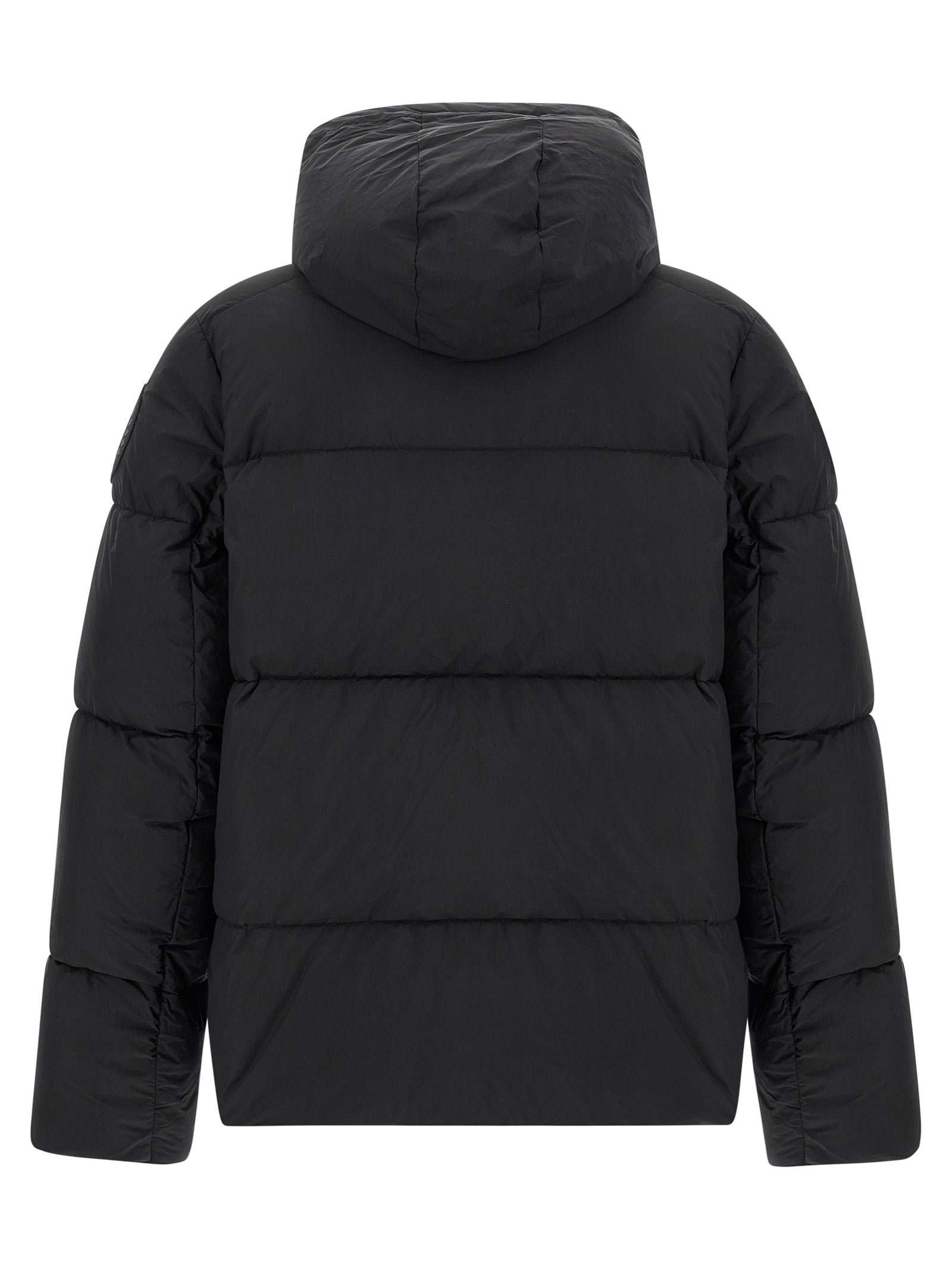 Black Polyamide Full-Length Jacket