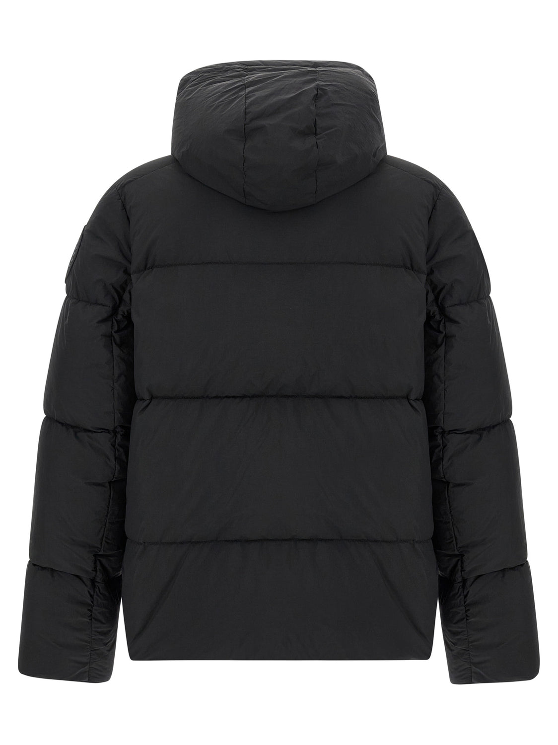 Black Polyamide Full-Length Jacket