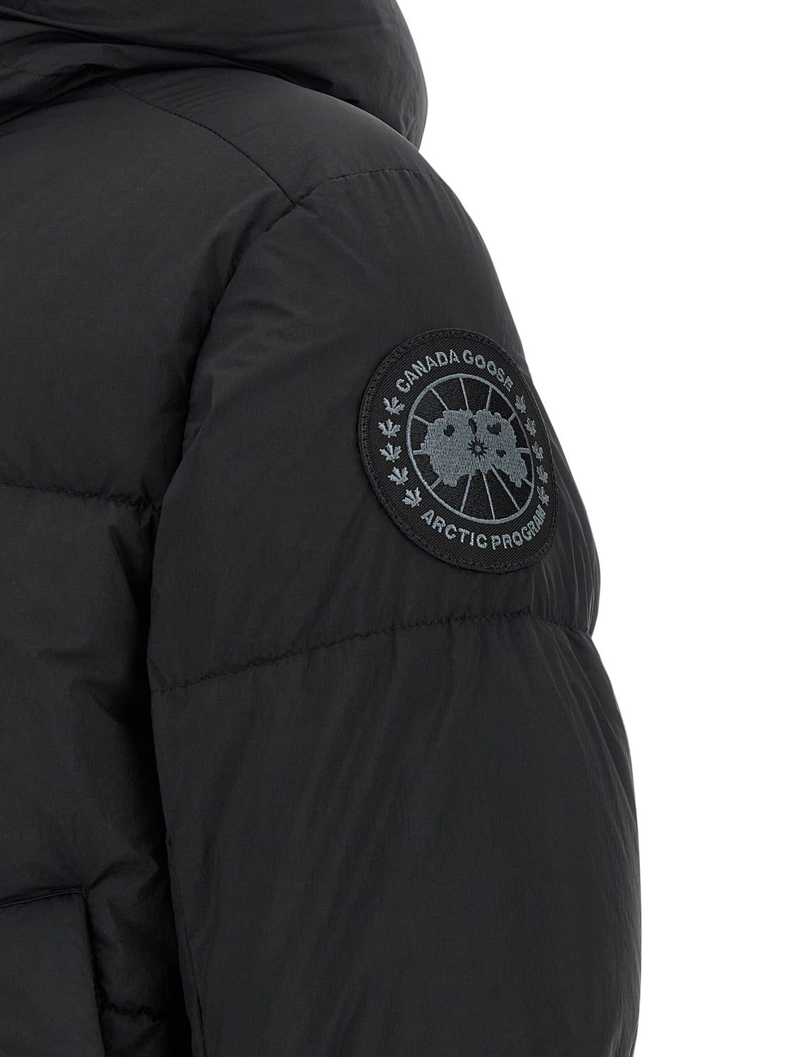 Black Polyamide Full-Length Jacket