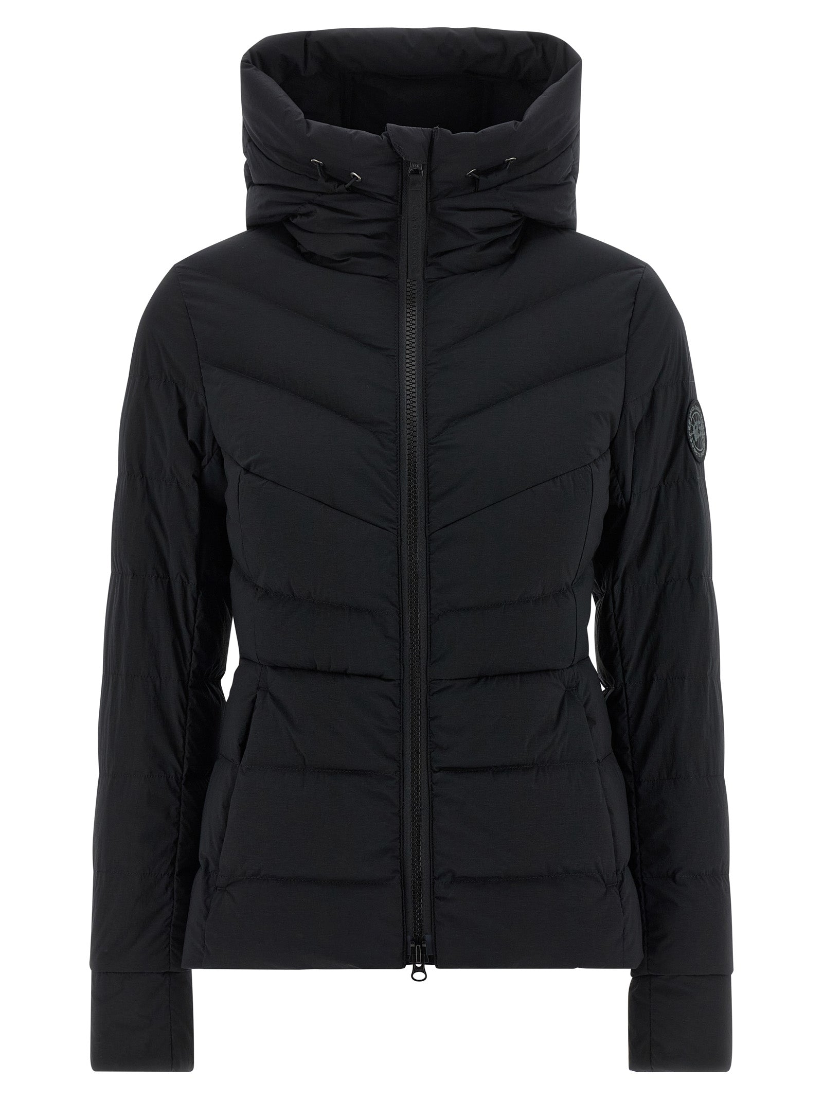 Black Polyamide Full-Length Jacket