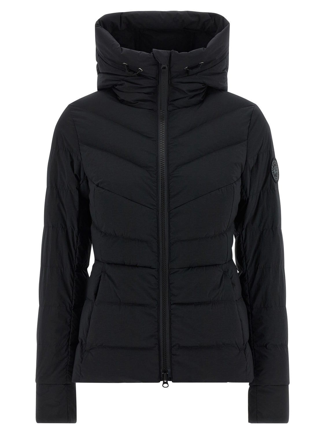 Black Polyamide Full-Length Jacket