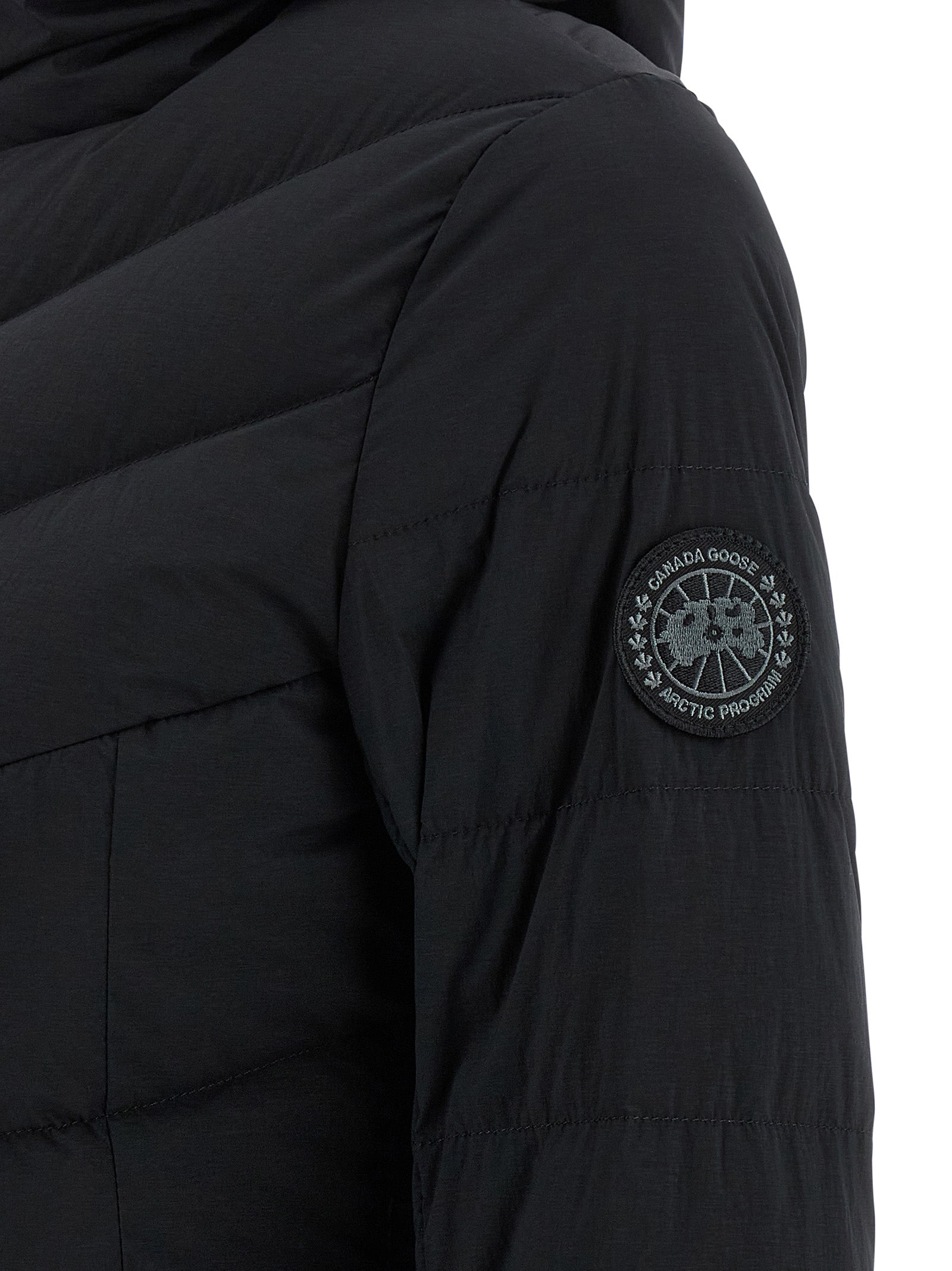 Black Polyamide Full-Length Jacket