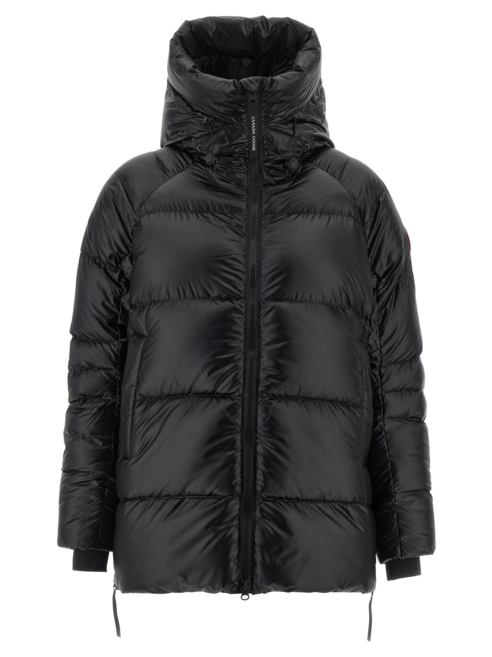 Black Polyamide Full-Length Jacket