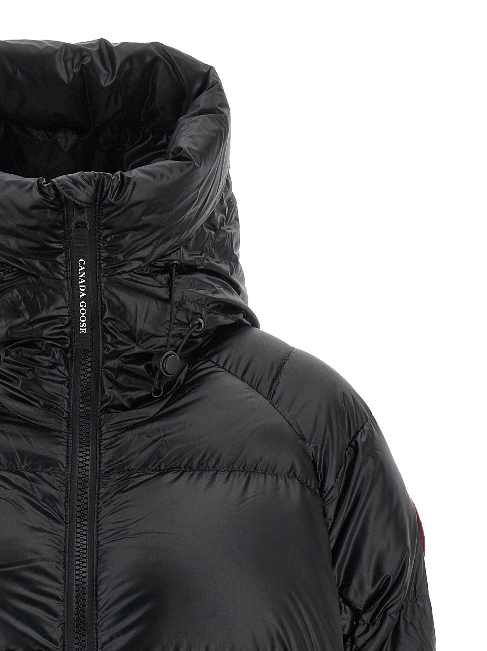 Black Polyamide Full-Length Jacket