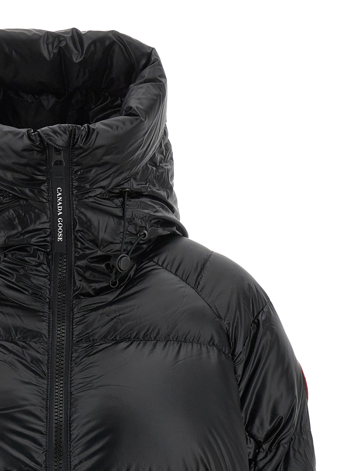 Black Polyamide Full-Length Jacket