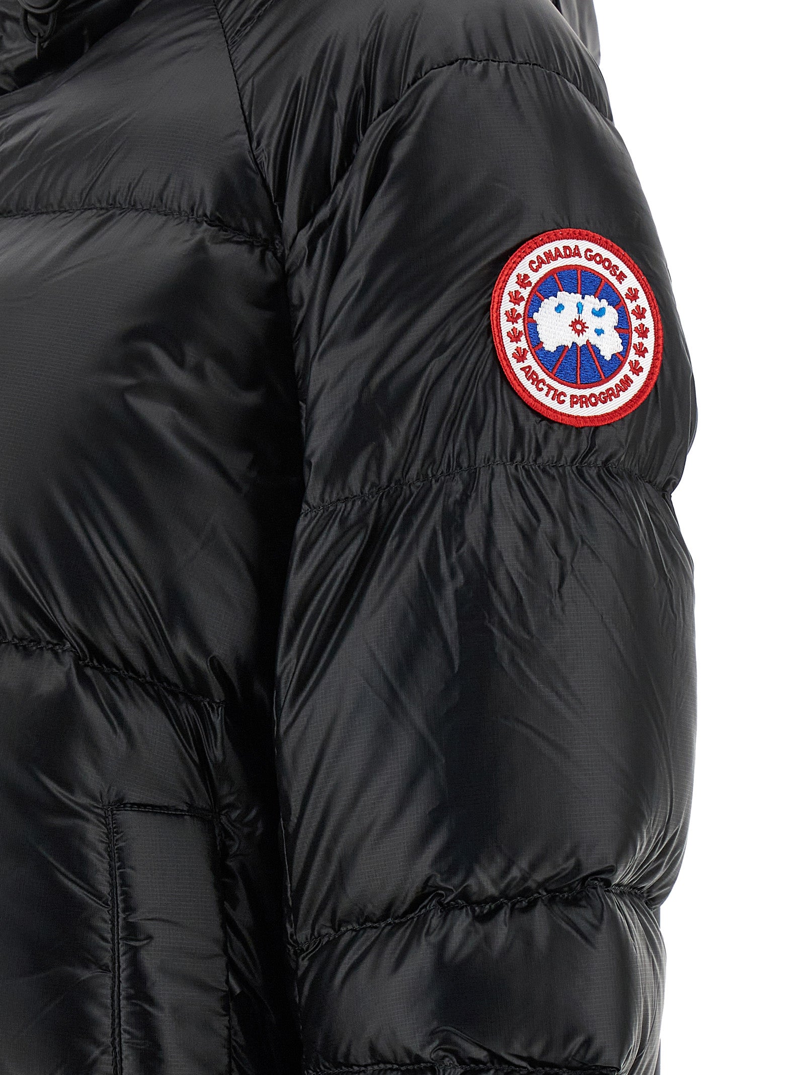 Black Polyamide Full-Length Jacket