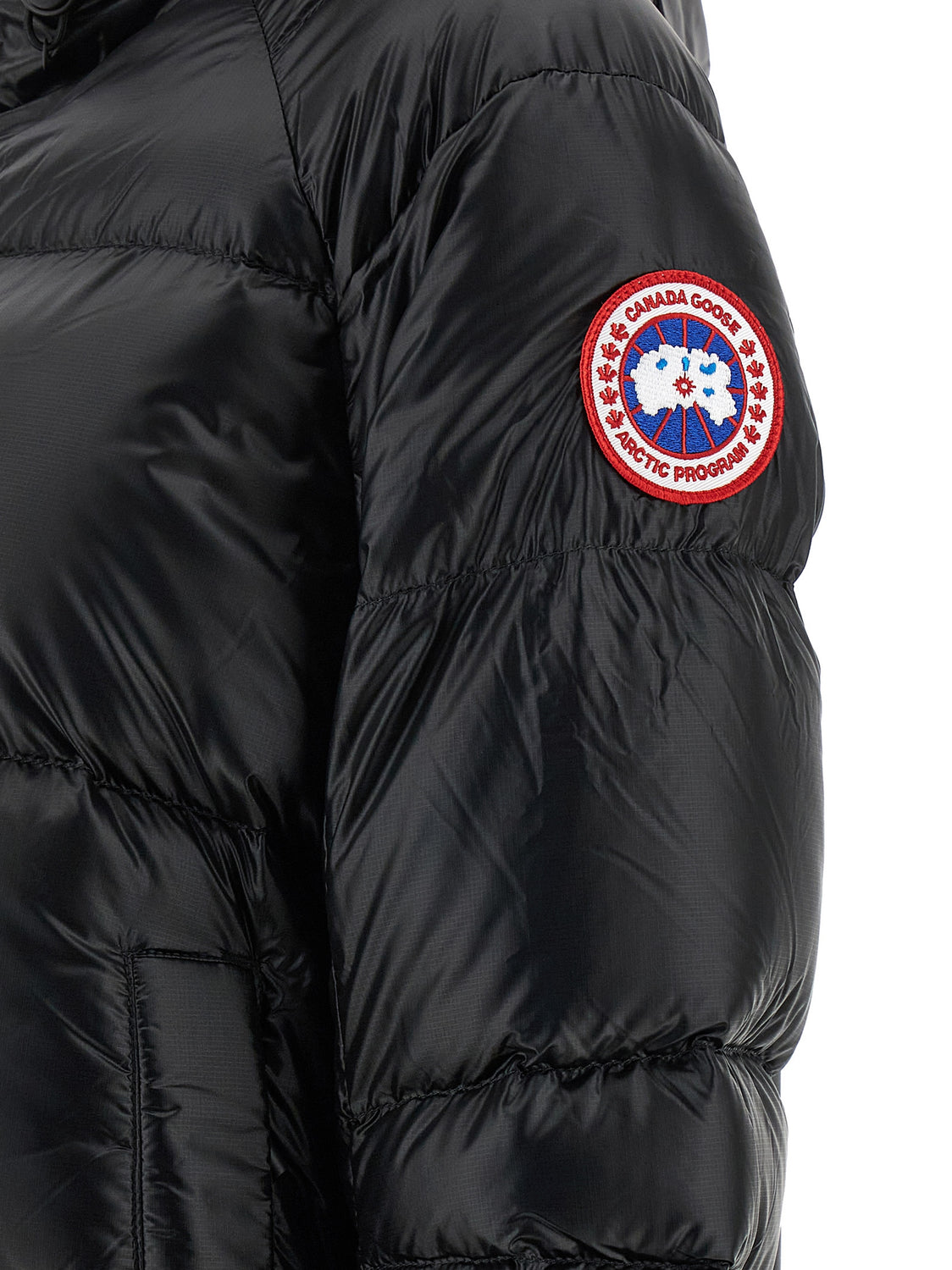 Black Polyamide Full-Length Jacket