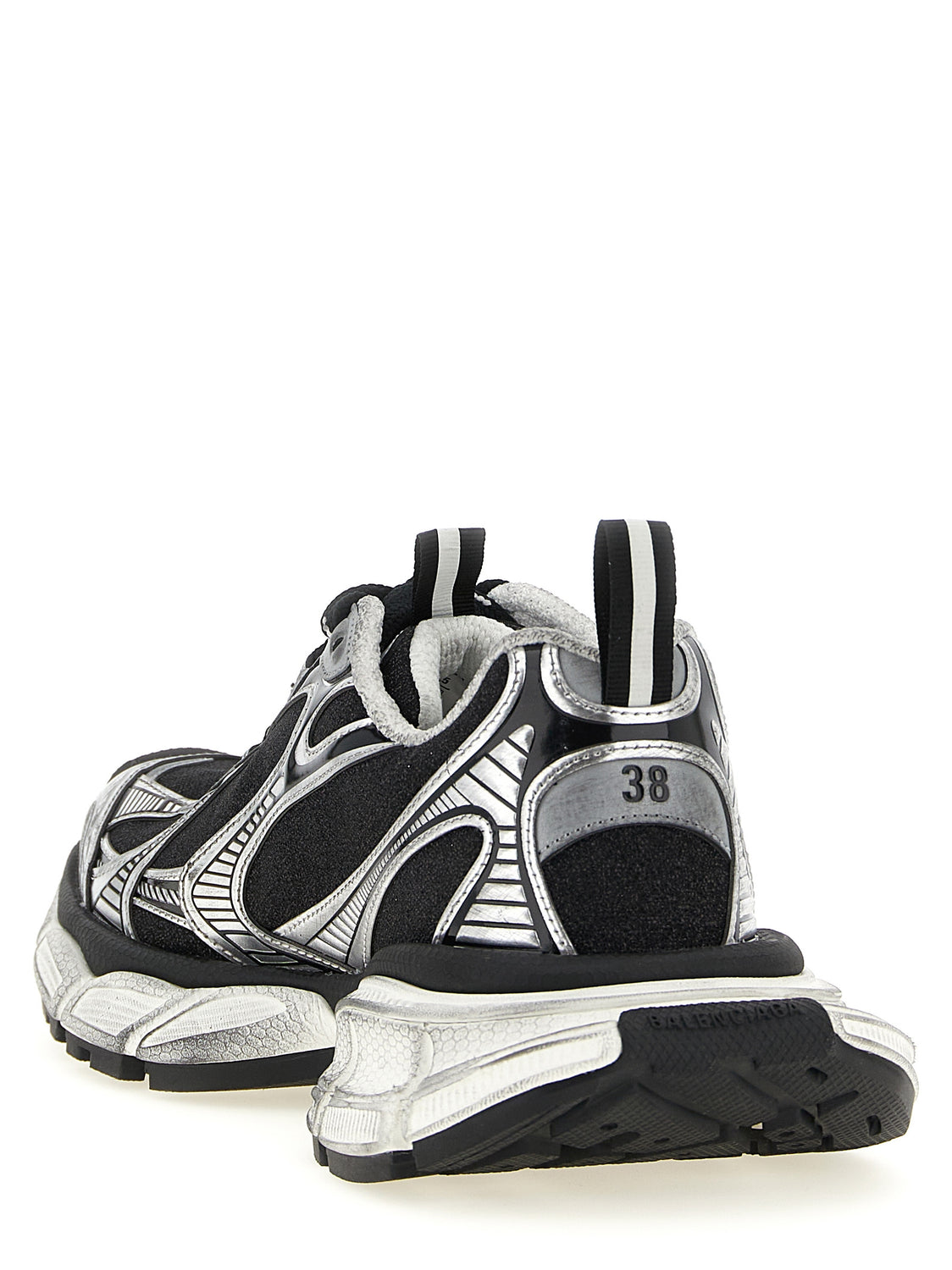 Black Polyethylene Athletic Sneakers