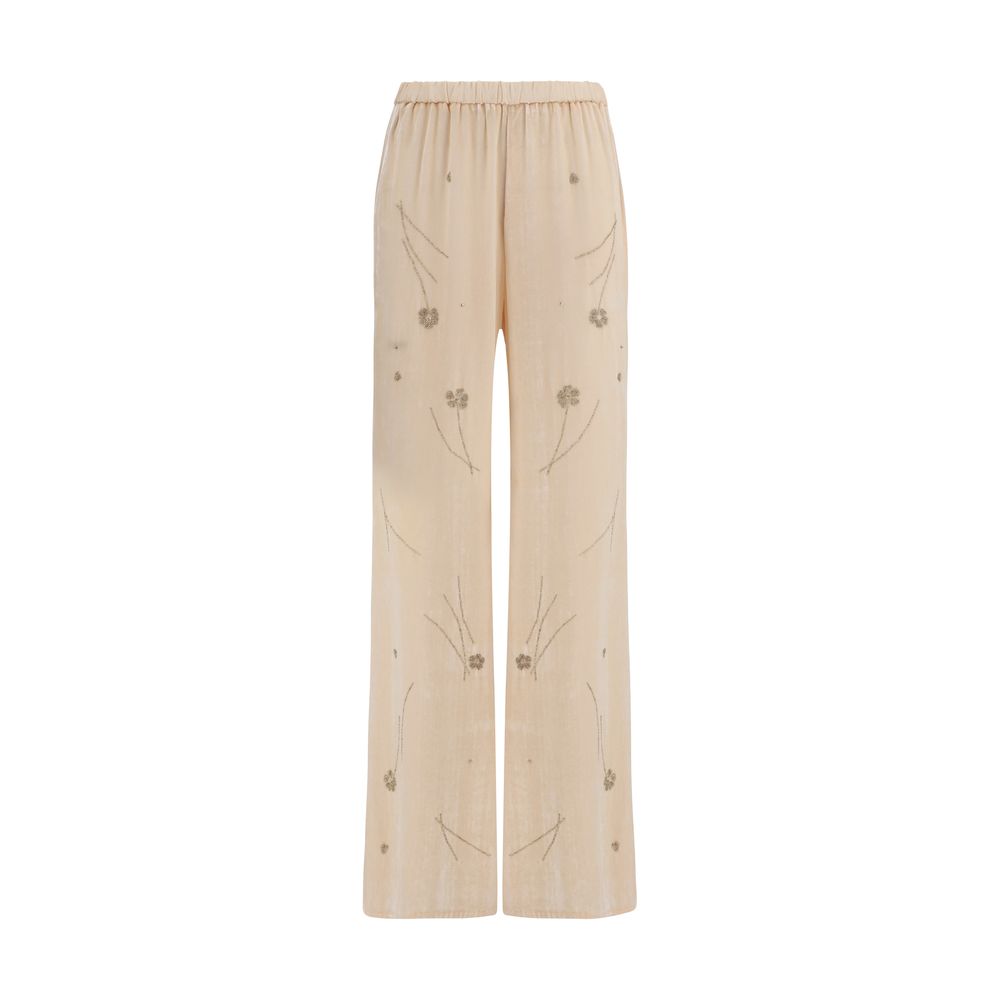Multicolor Viscose Flared Pants