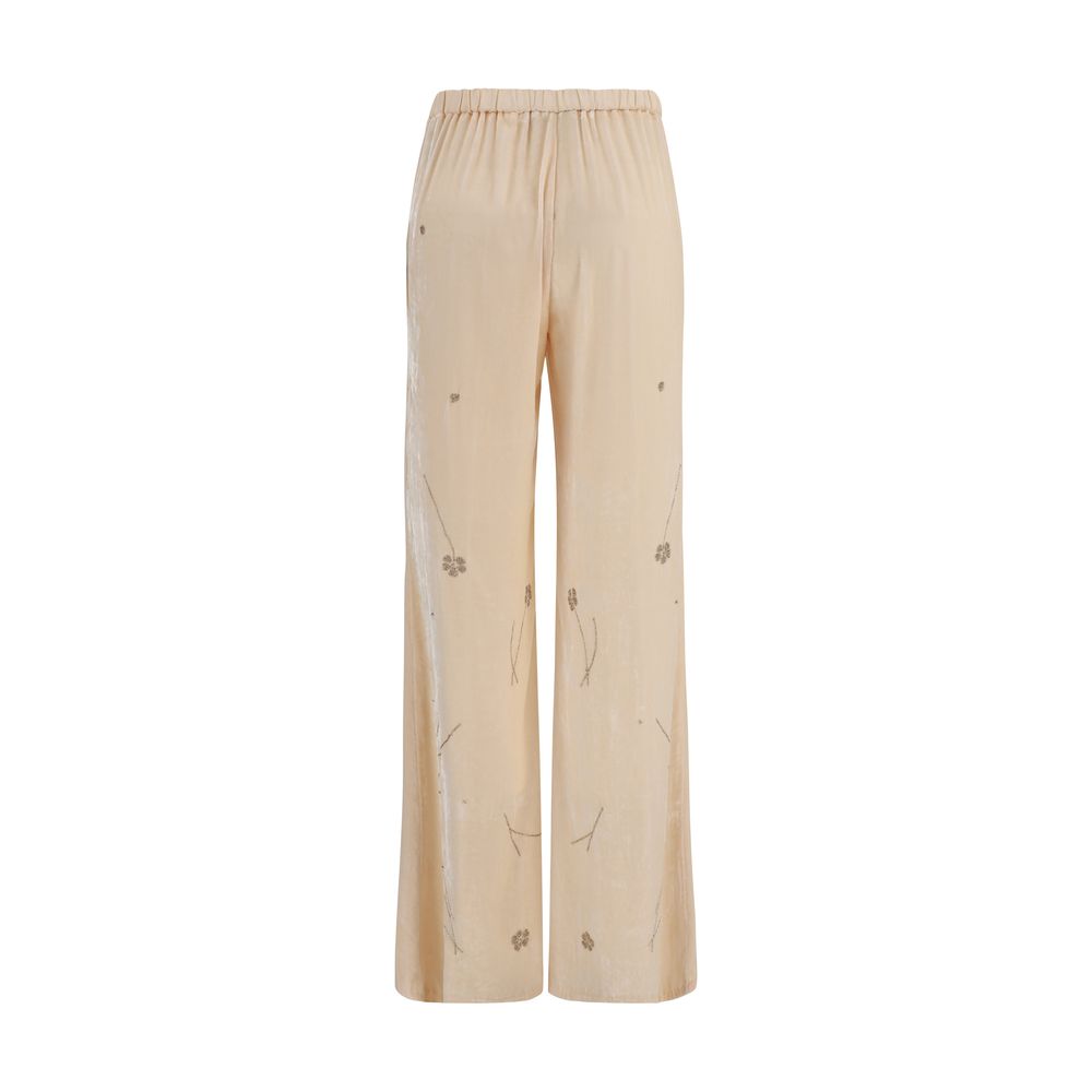 Multicolor Viscose Flared Pants