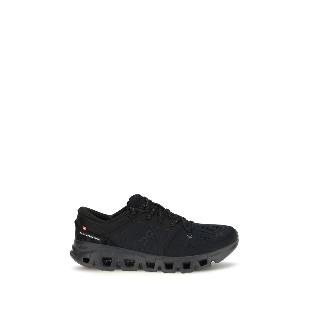 Black Fabric Athletic Sneakers