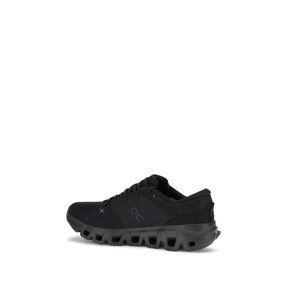 Black Fabric Athletic Sneakers