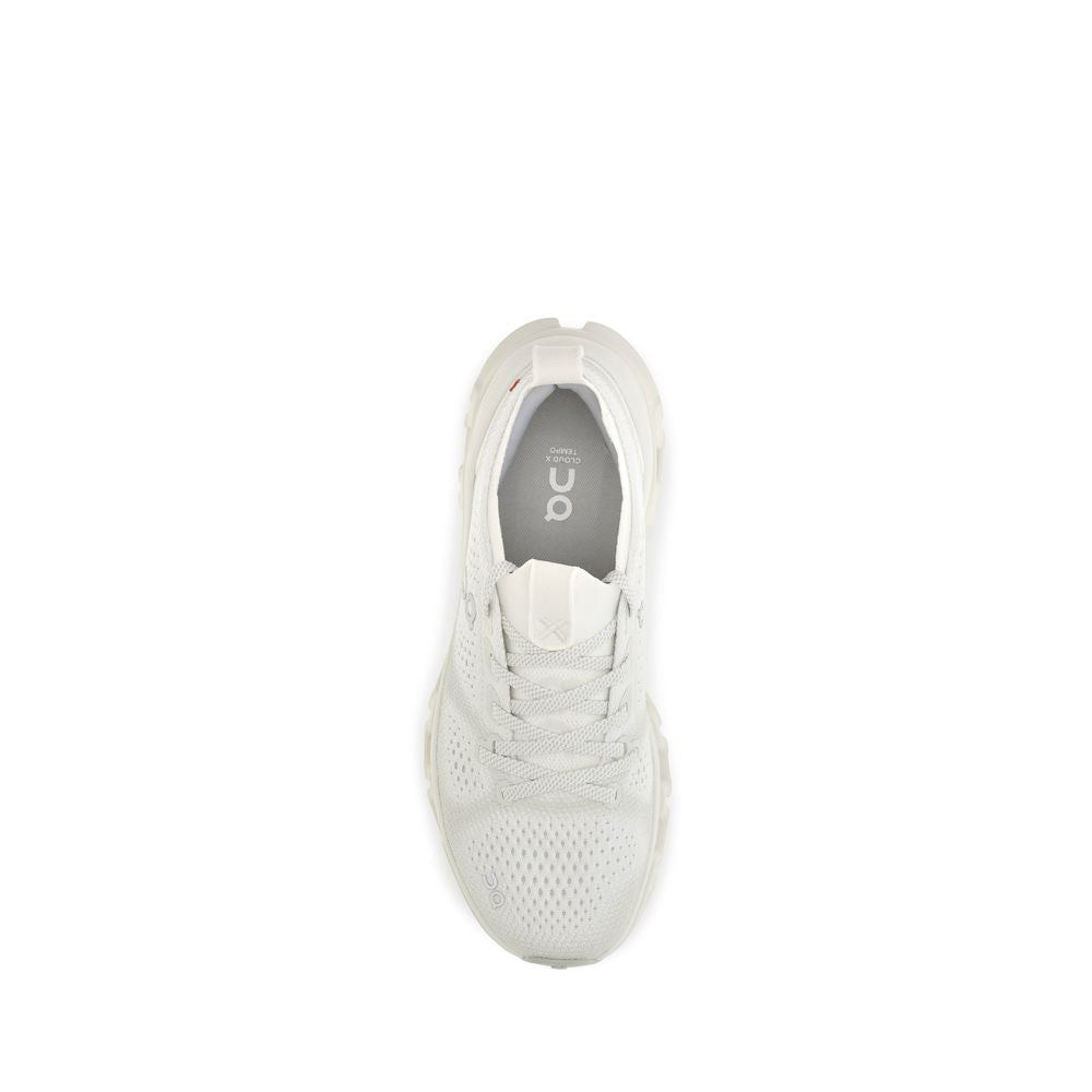 White Fabric Athletic Sneakers