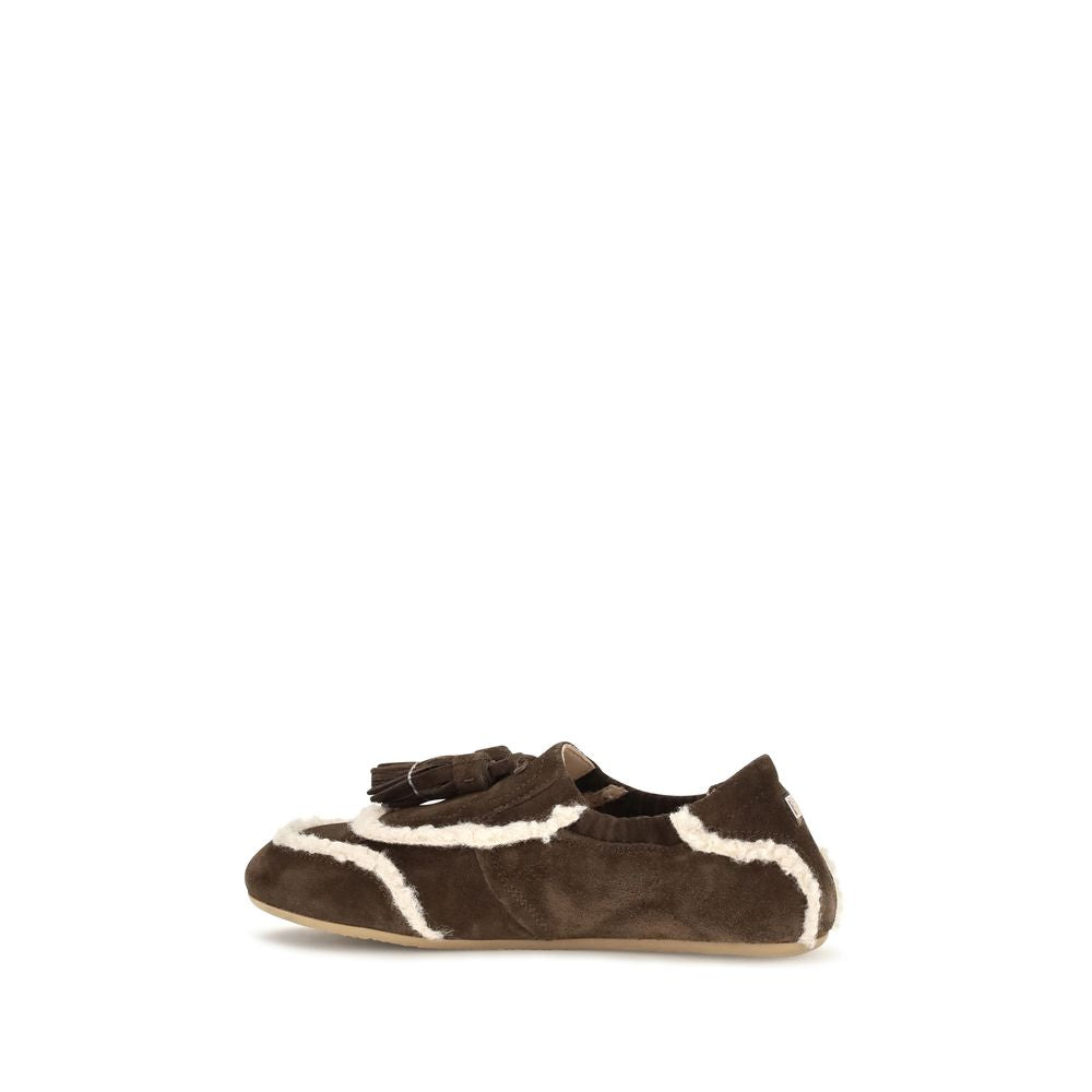 Brown Suede Leather Slip-On Loafers