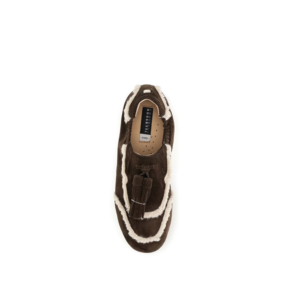 Brown Suede Leather Slip-On Loafers