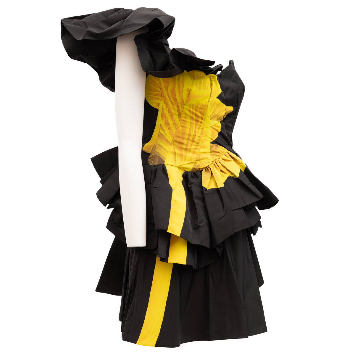 Black Dress with yellow details