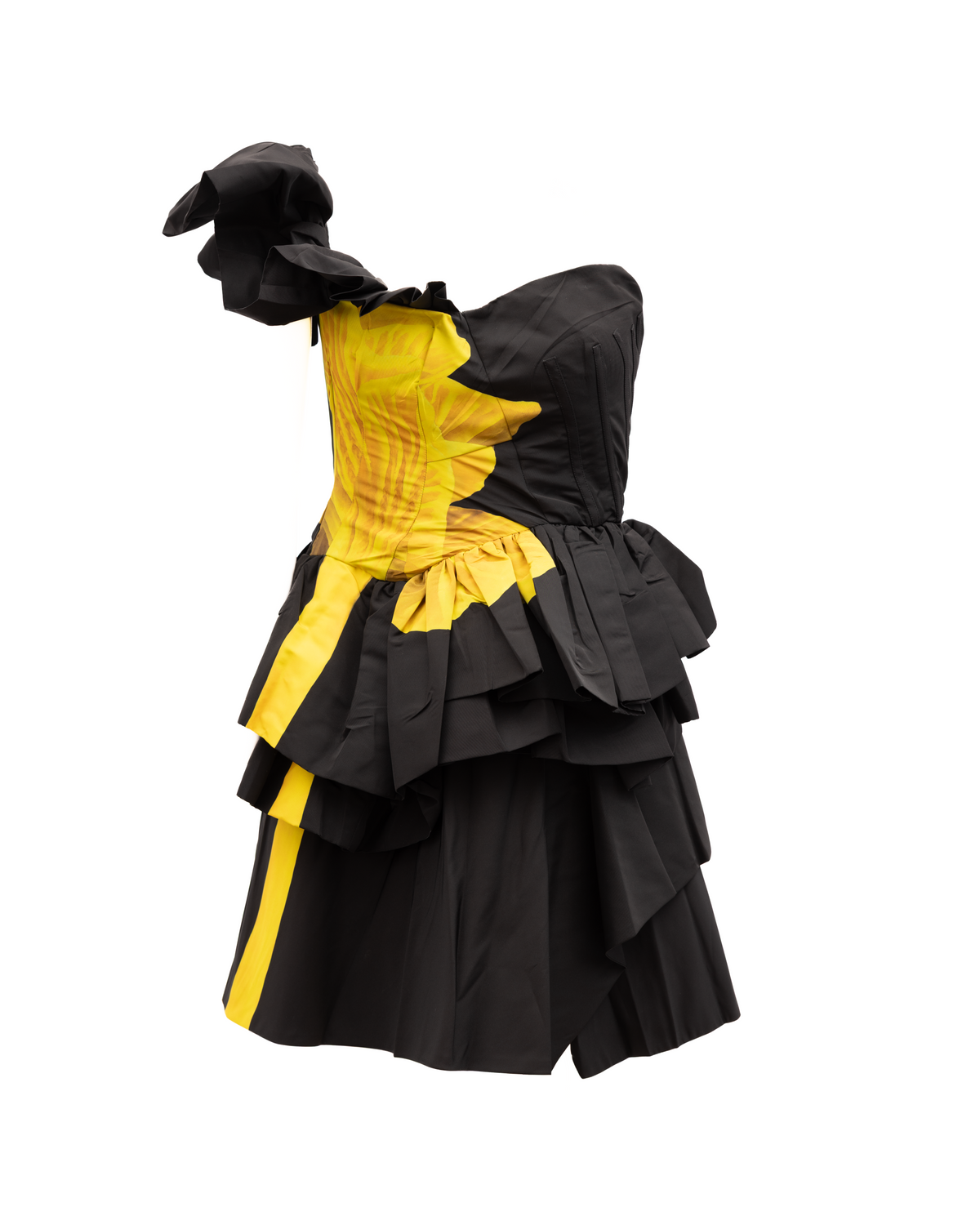Black Dress with yellow details