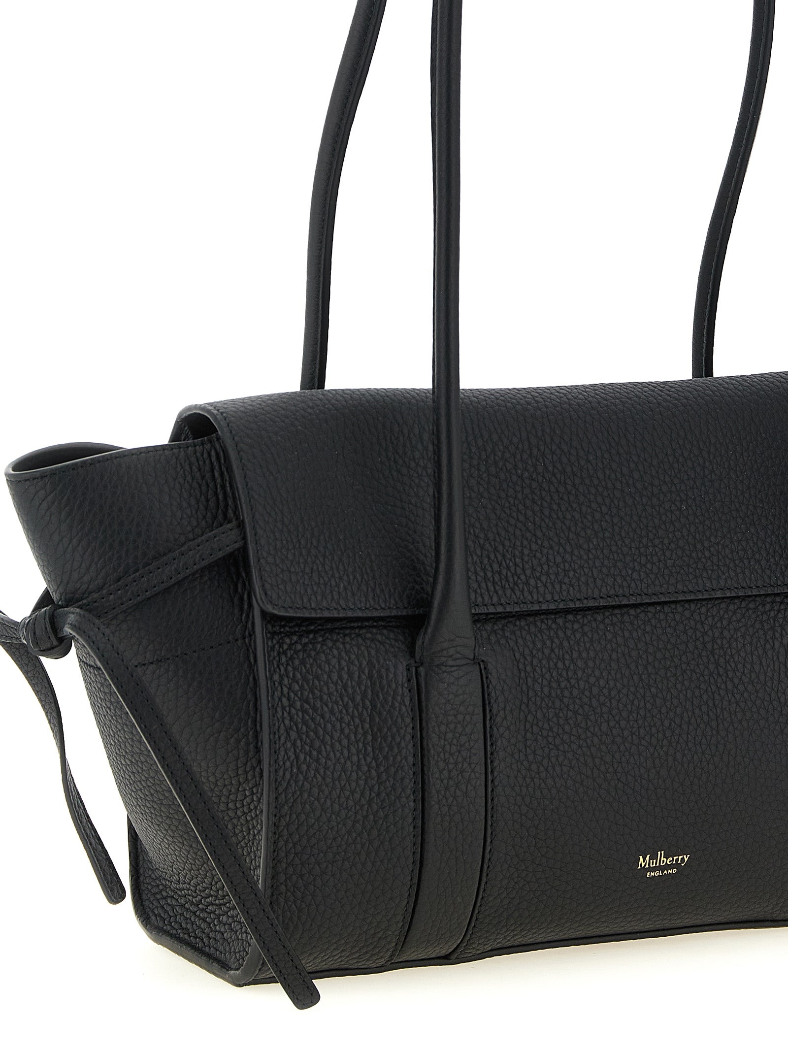 Black Calfskin Shoulder Bag