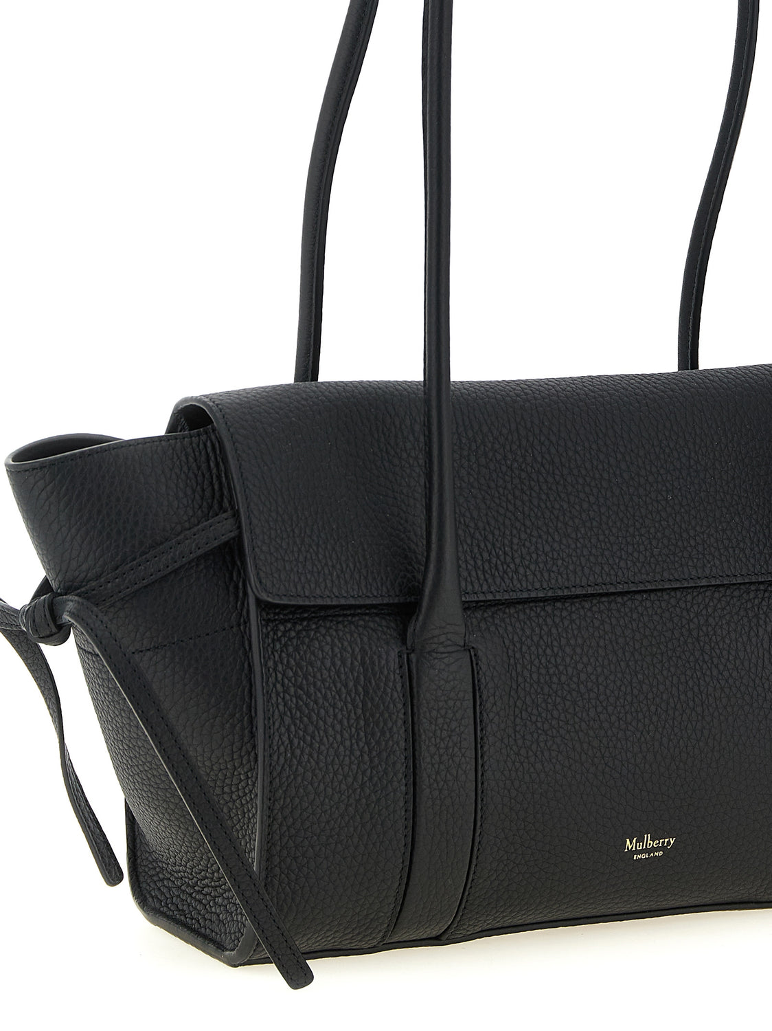 Black Calfskin Shoulder Bag