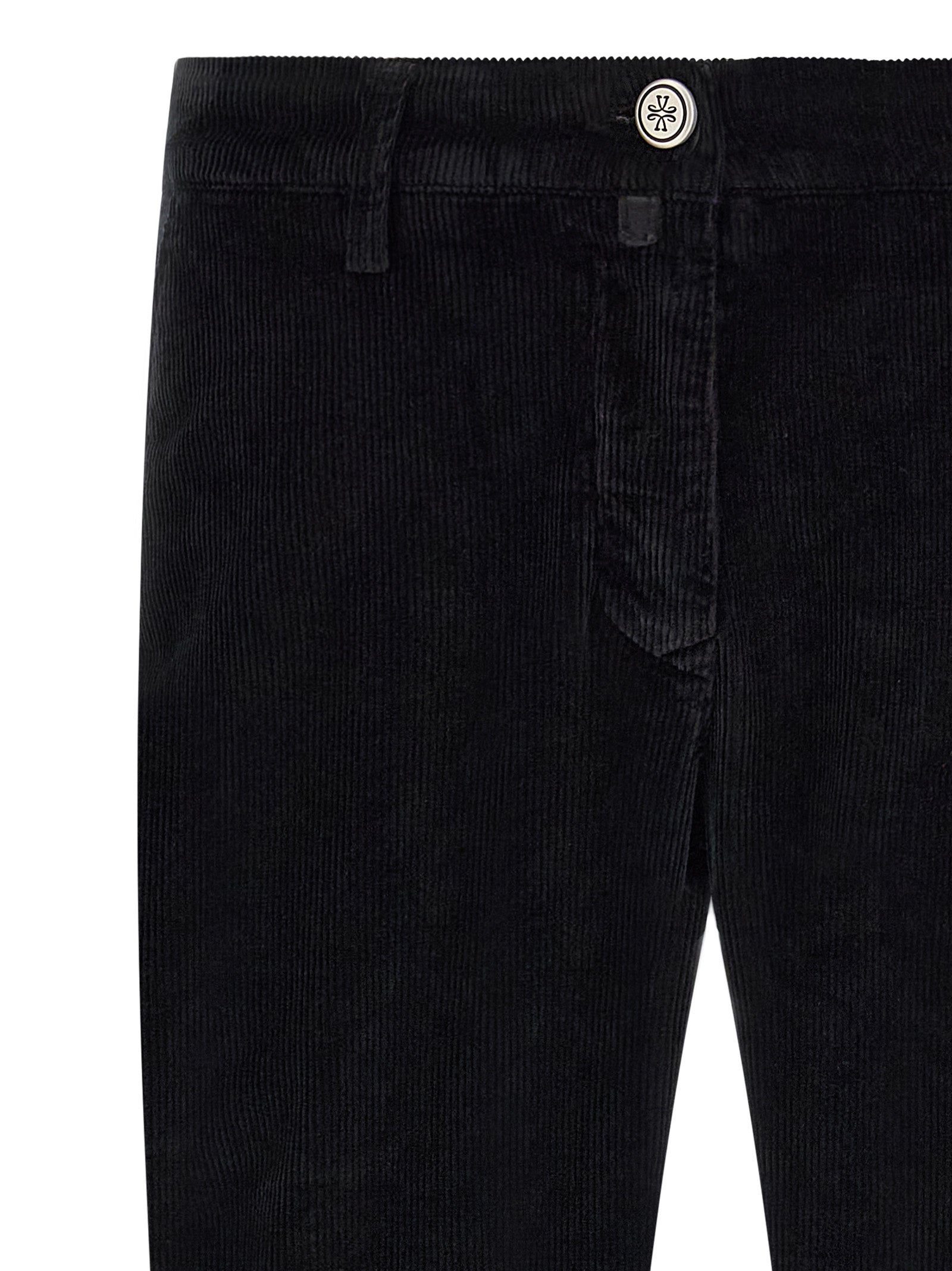 Black Cotton Chino Pants