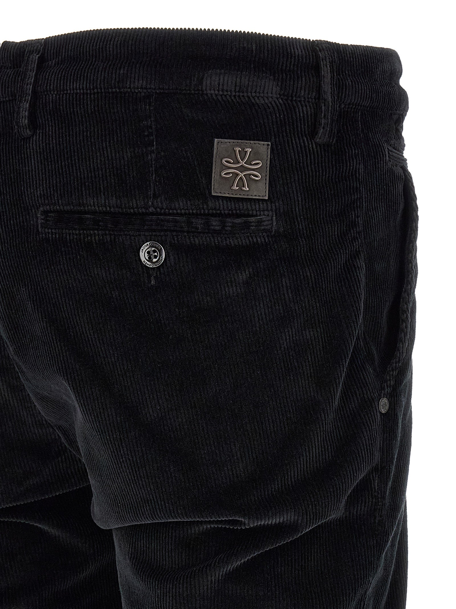 Black Cotton Chino Pants