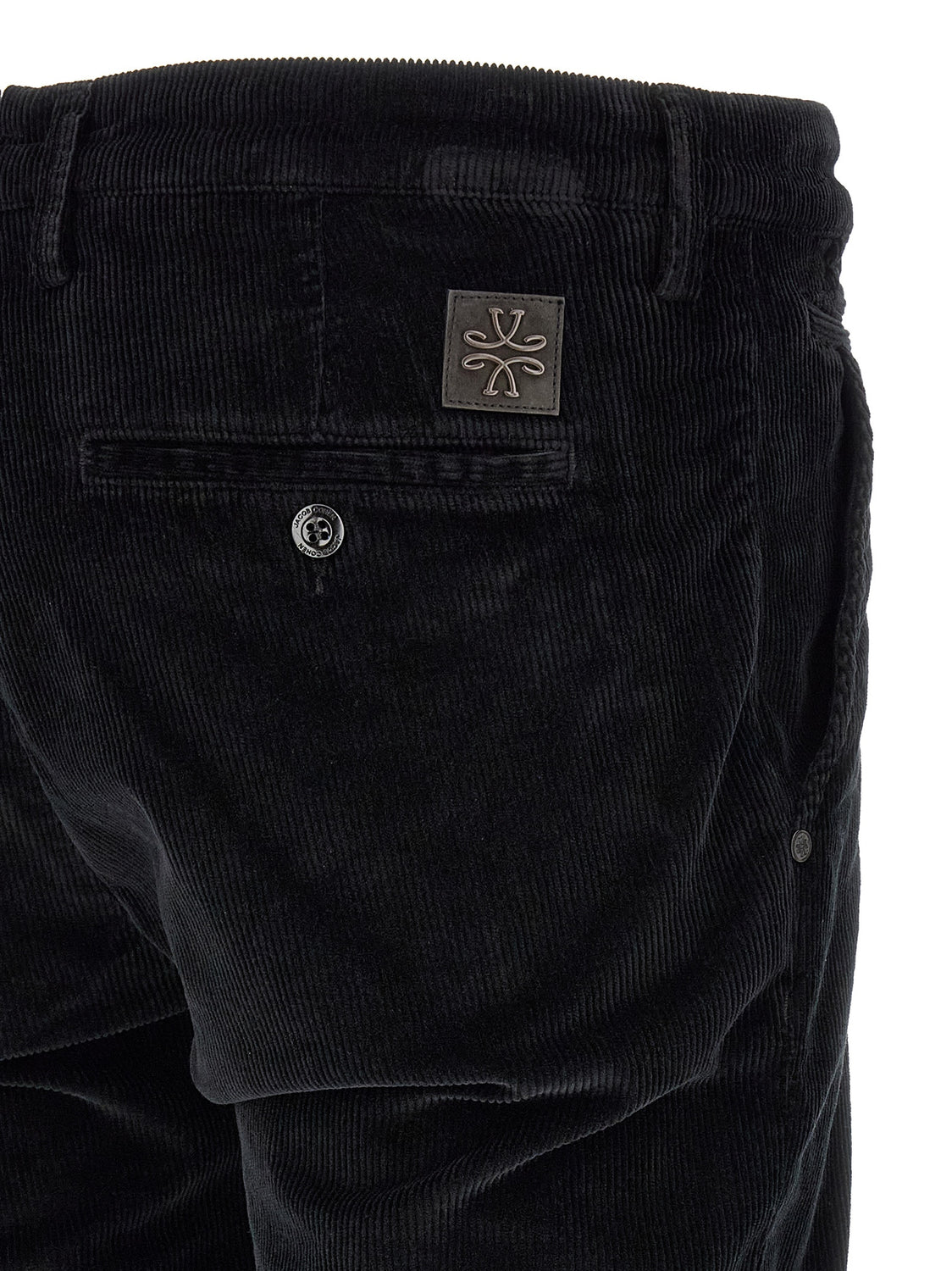 Black Cotton Chino Pants