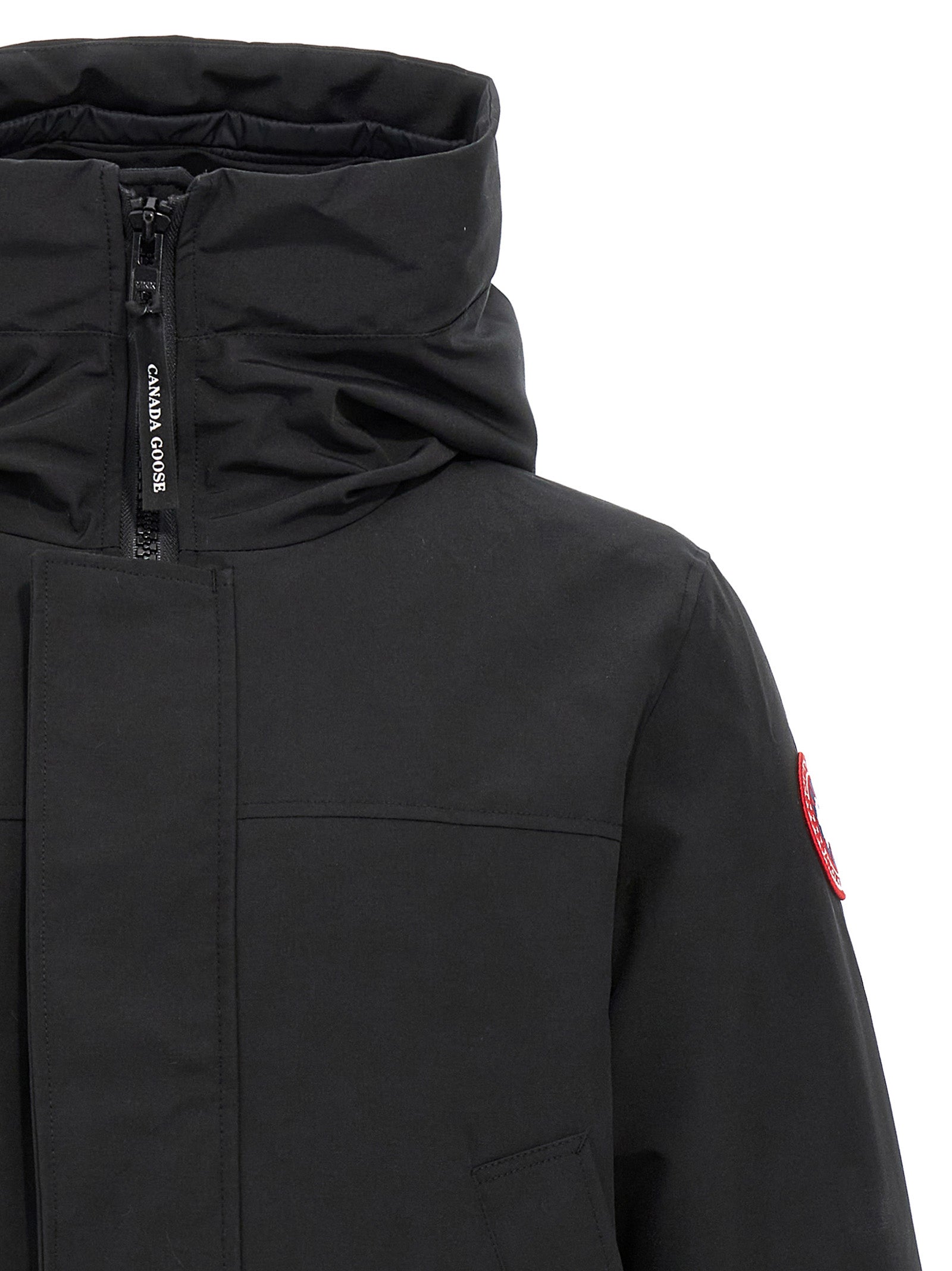 Black Polyester Parka
