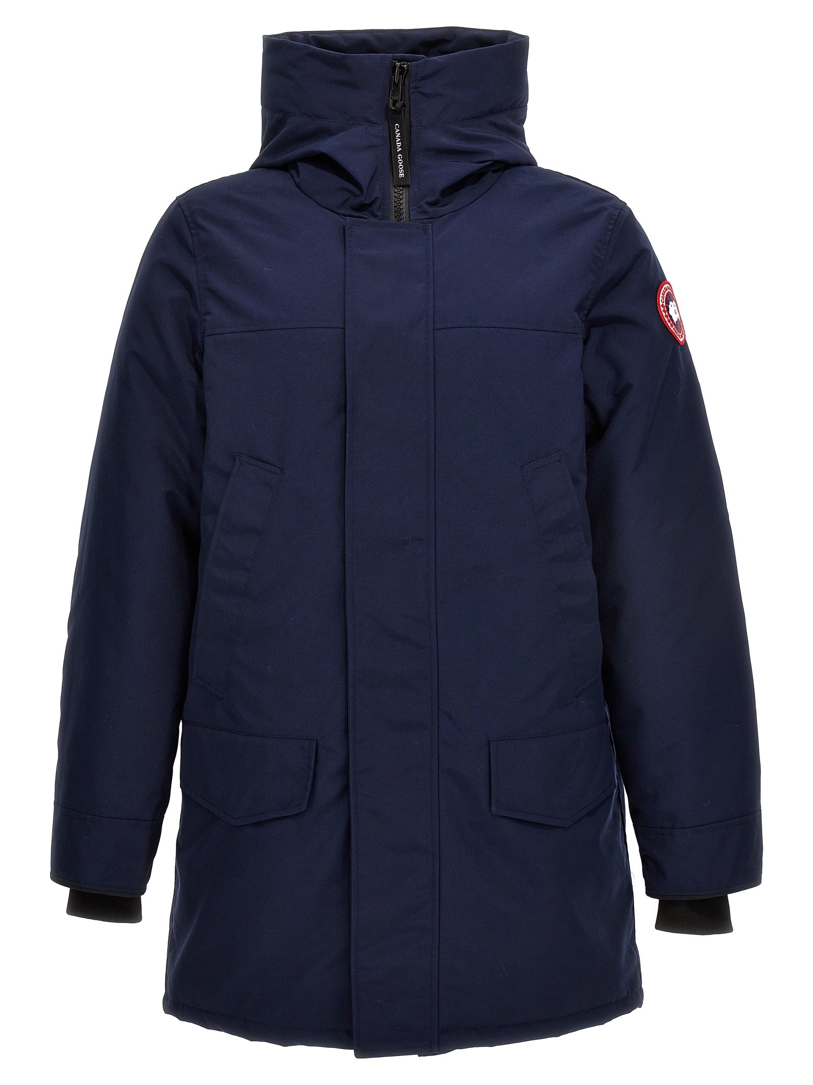 Blue Polyester Parka