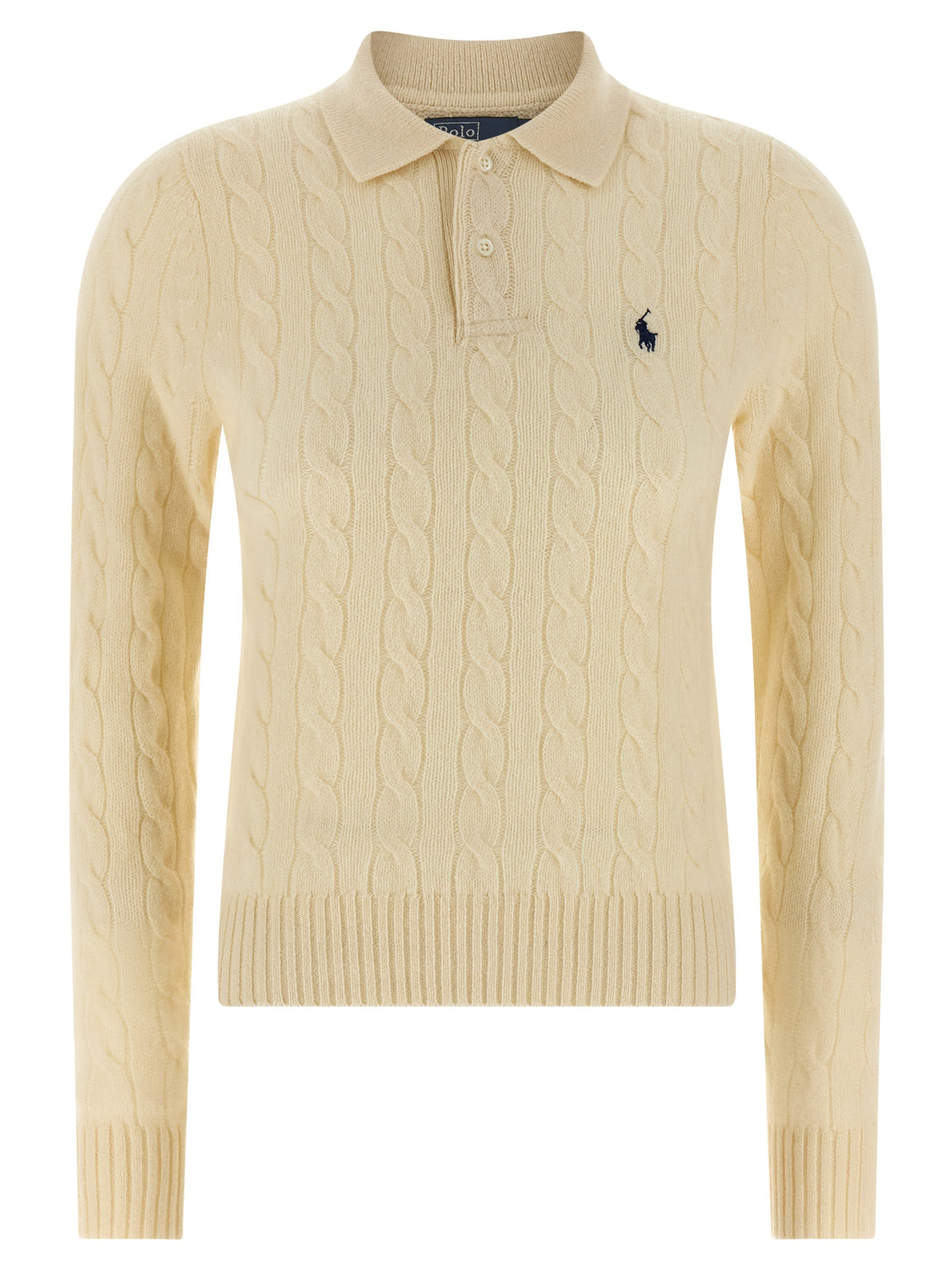 White Wool Polo Shirt
