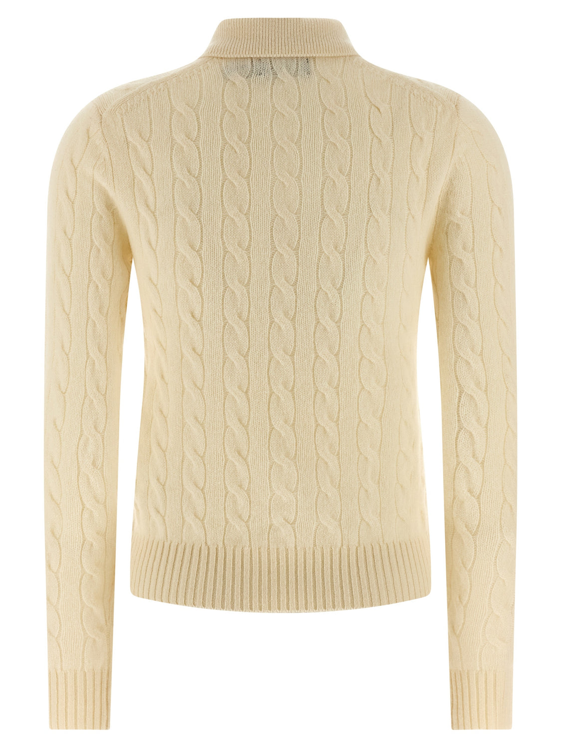 White Wool Polo Shirt