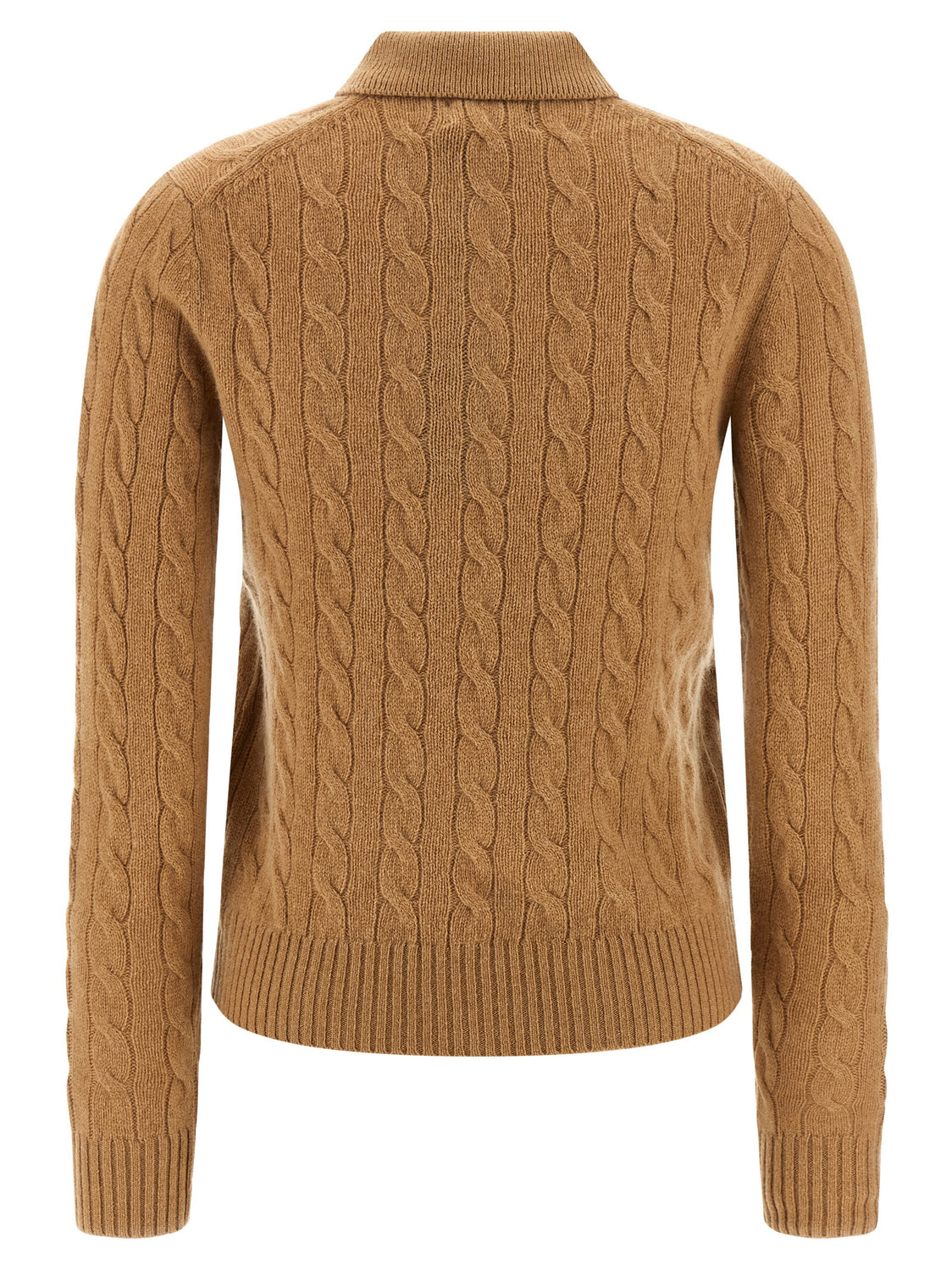Beige Wool Polo Shirt