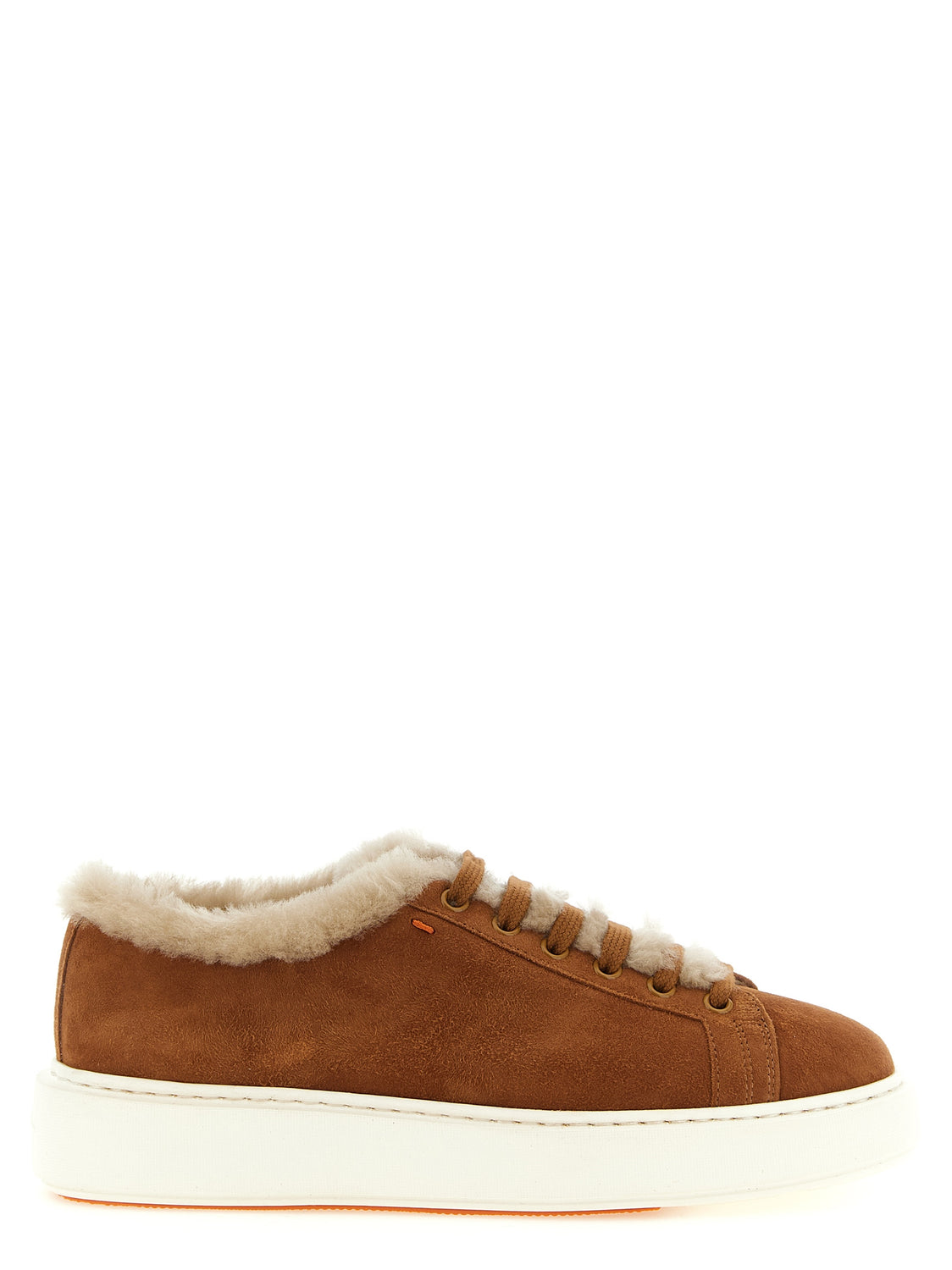 Brown Goatskin Low Top Sneakers