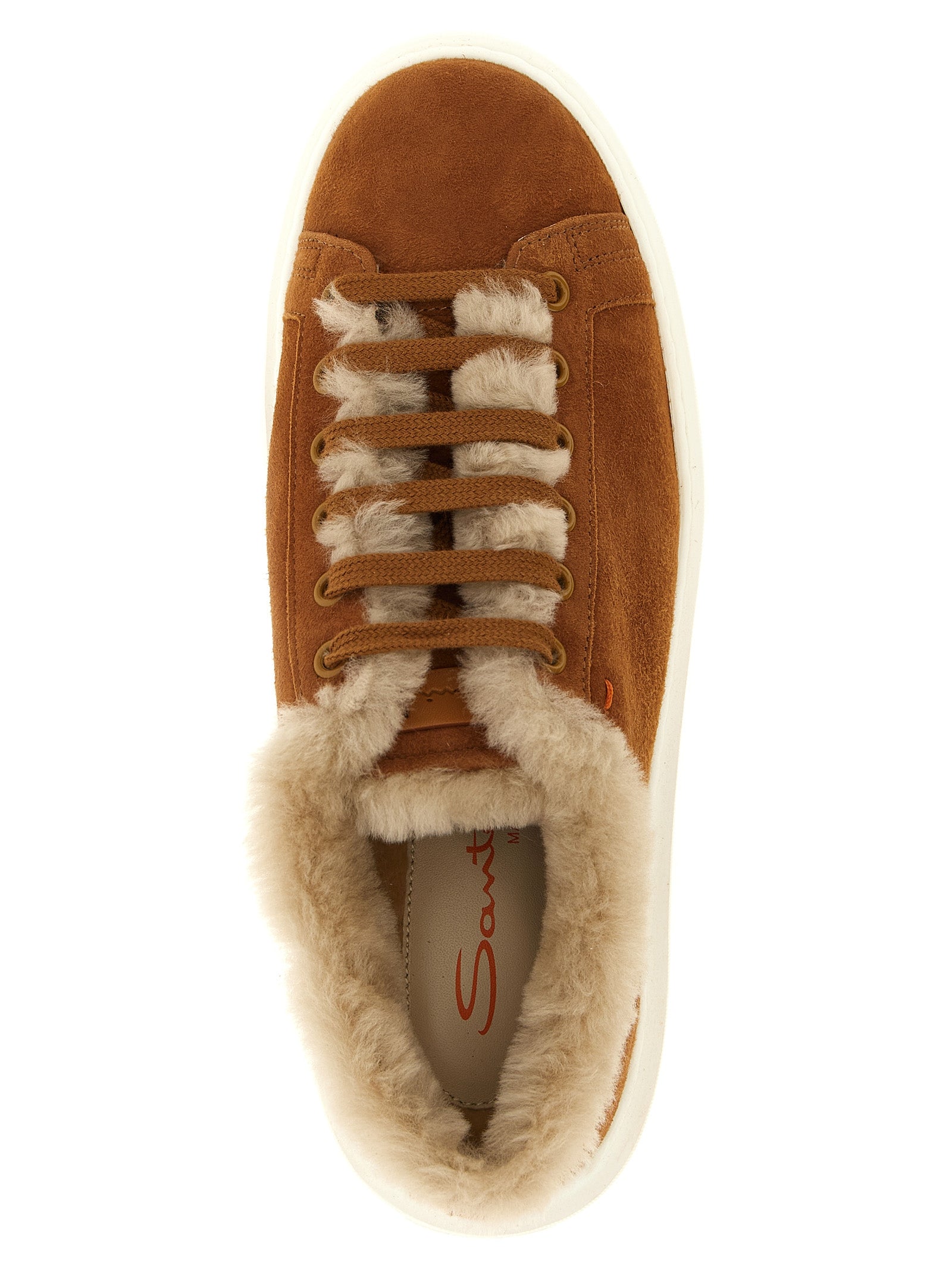 Brown Goatskin Low Top Sneakers