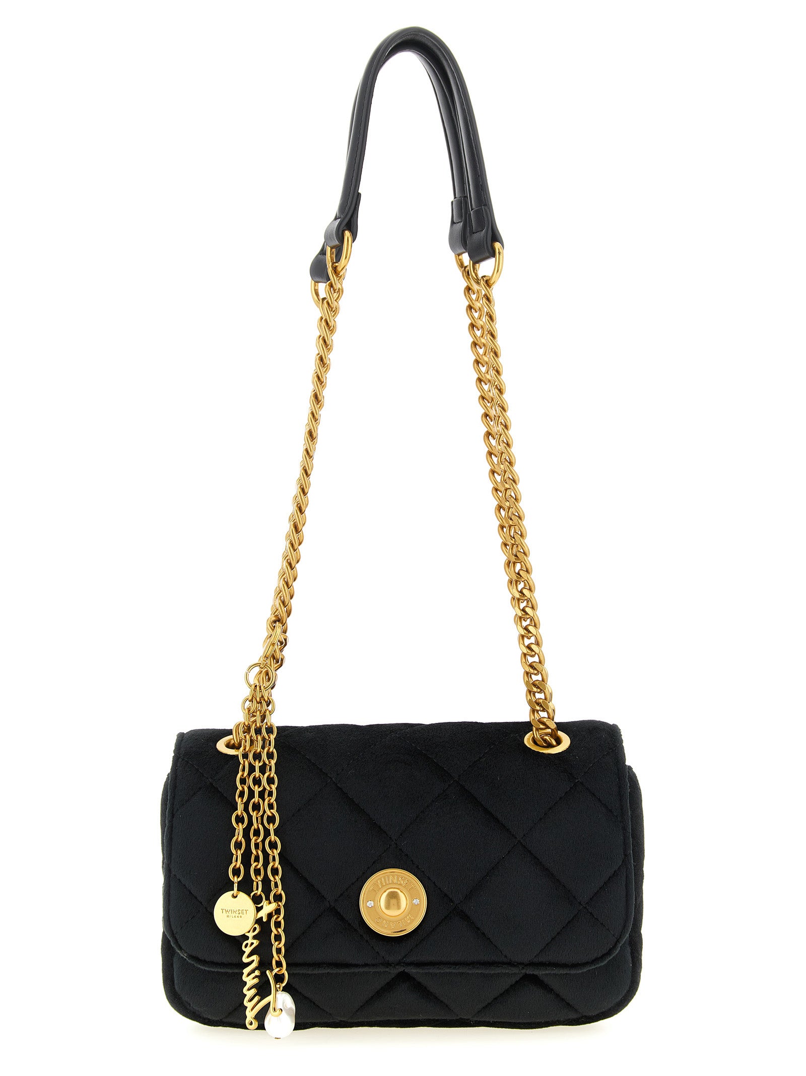 Black Polyester Crossbody Bag