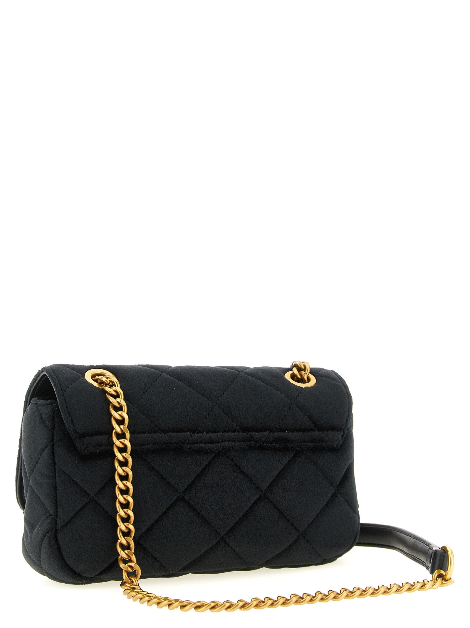 Black Polyester Crossbody Bag