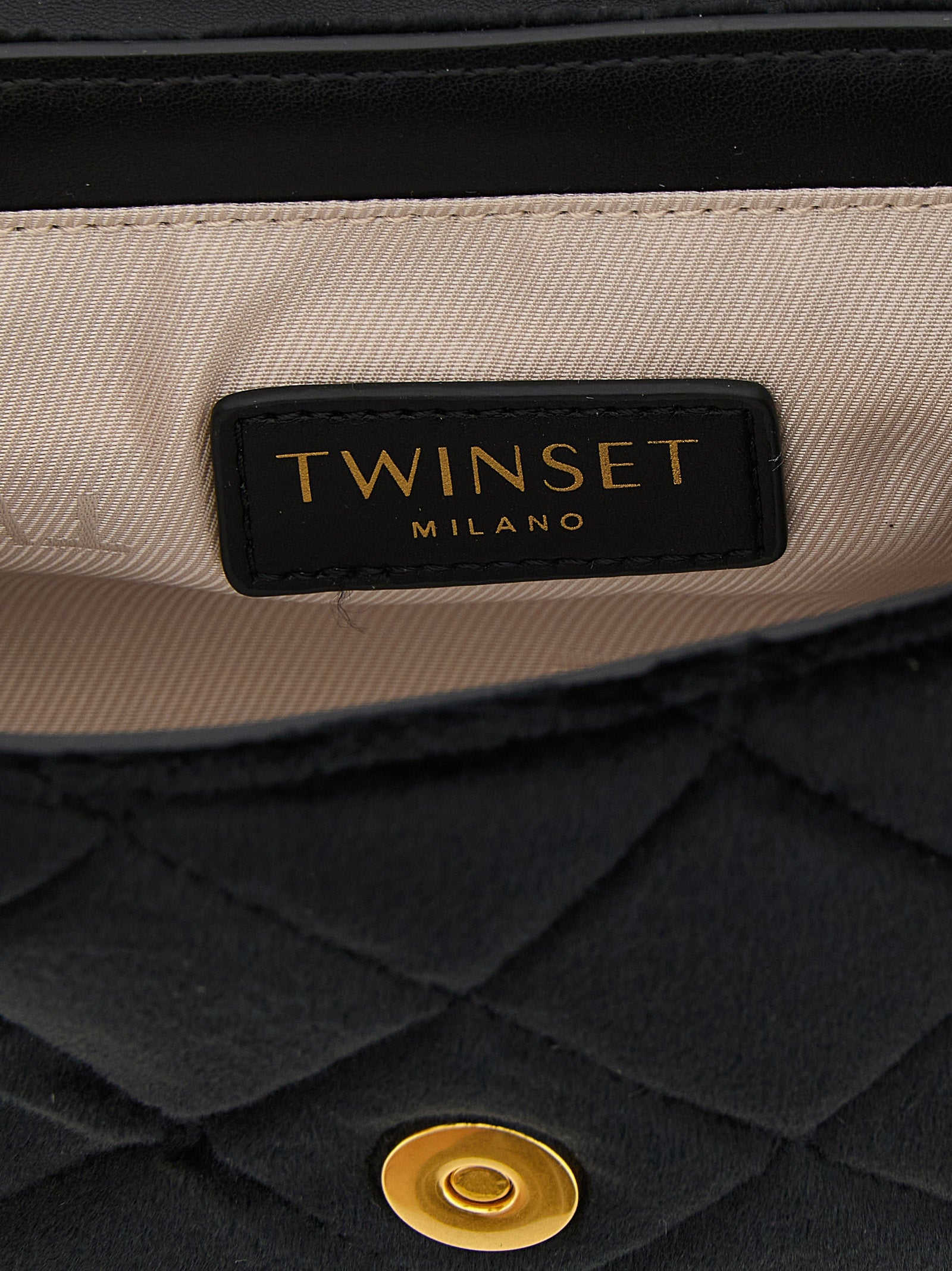 Black Polyester Crossbody Bag