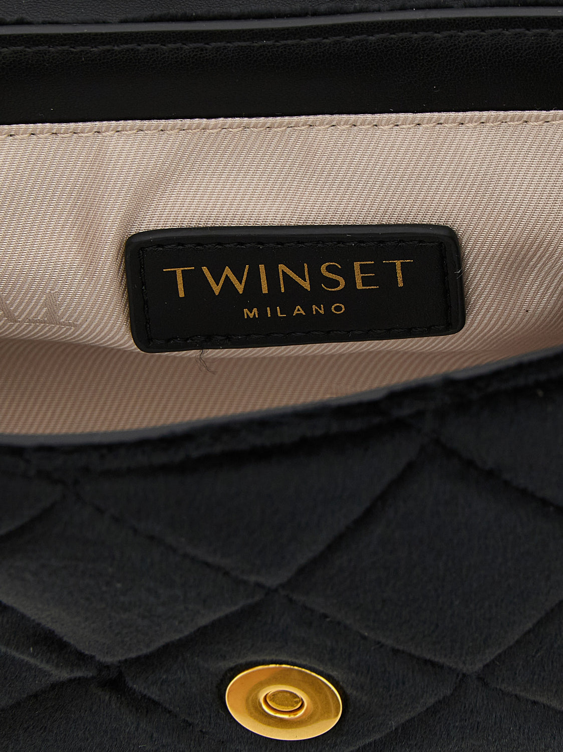 Black Polyester Crossbody Bag
