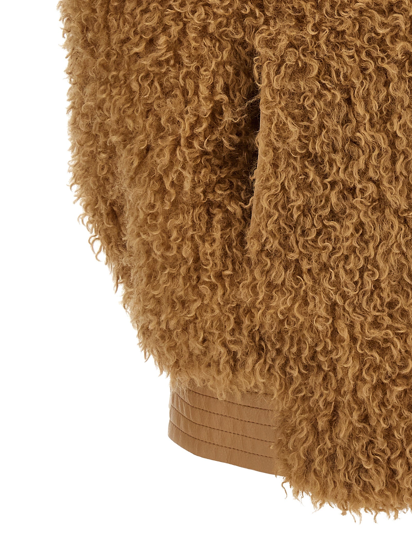 Brown Polyester Sleeveless Jacket