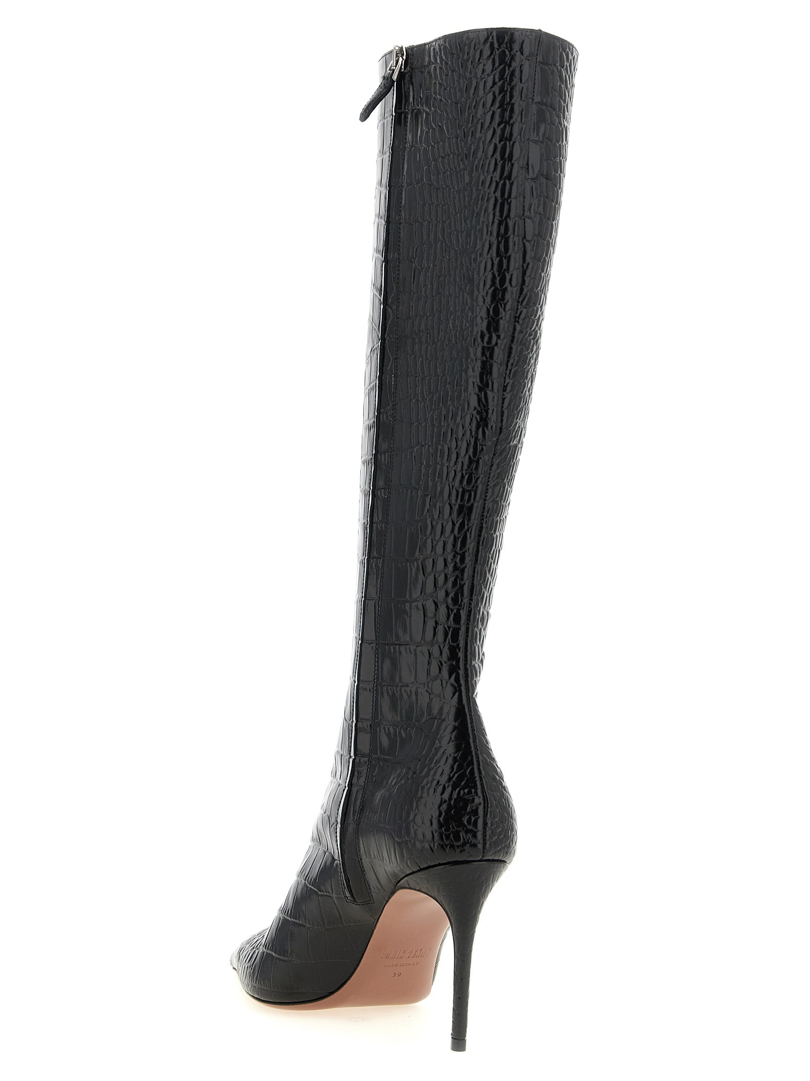 Black Calfskin Over The Knee