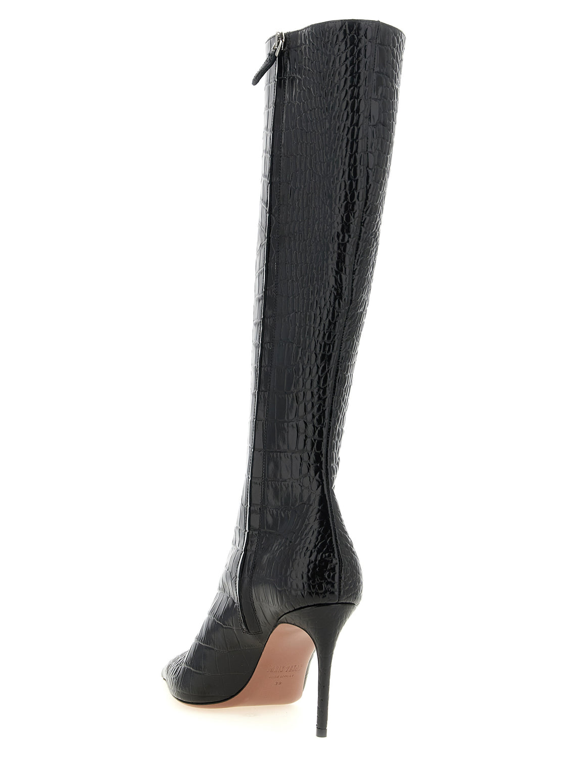 Black Calfskin Over The Knee