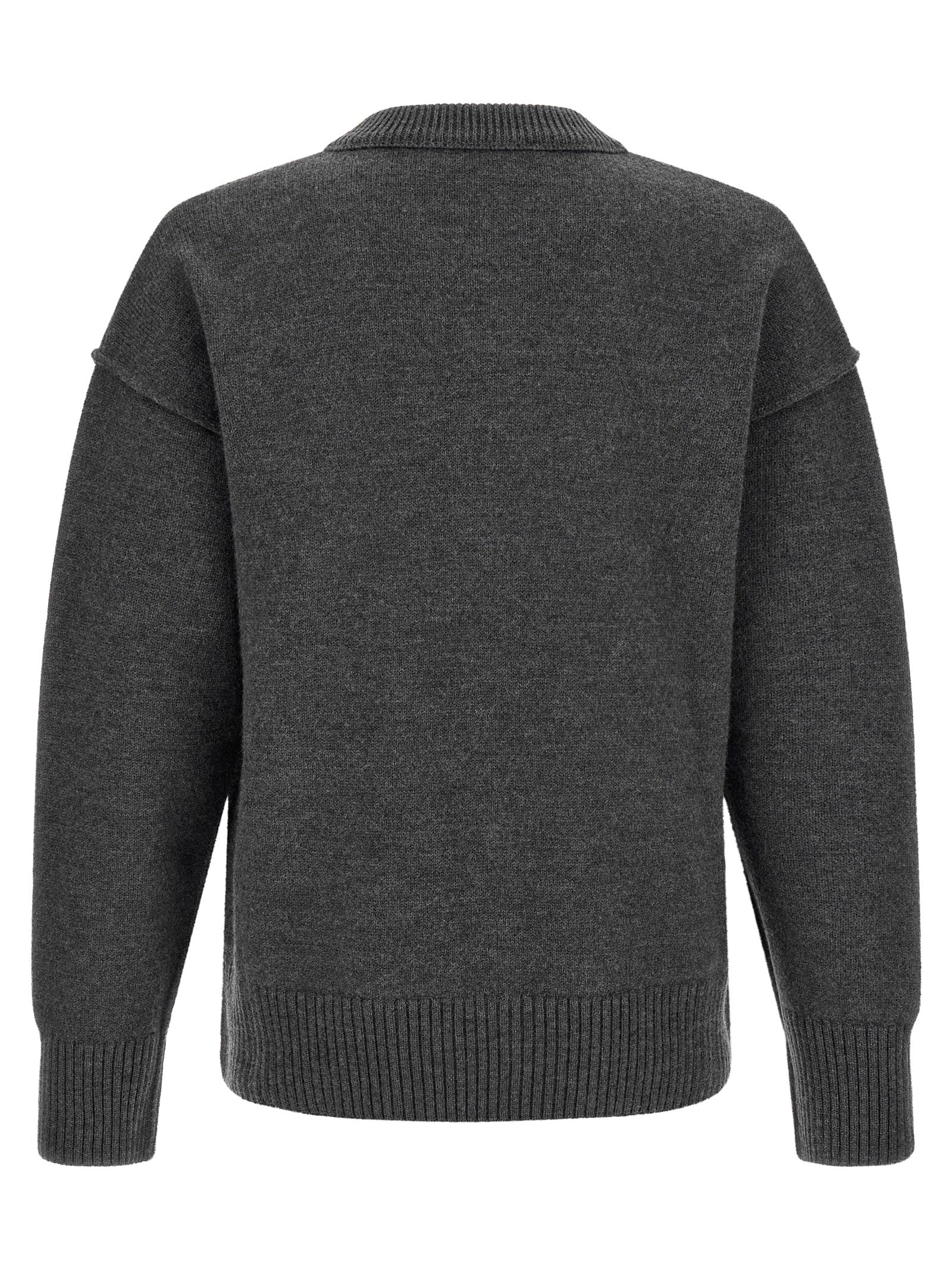 Gray Wool Cardigan