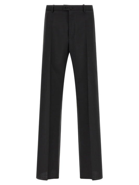 Black Virgin Wool Dress Pants