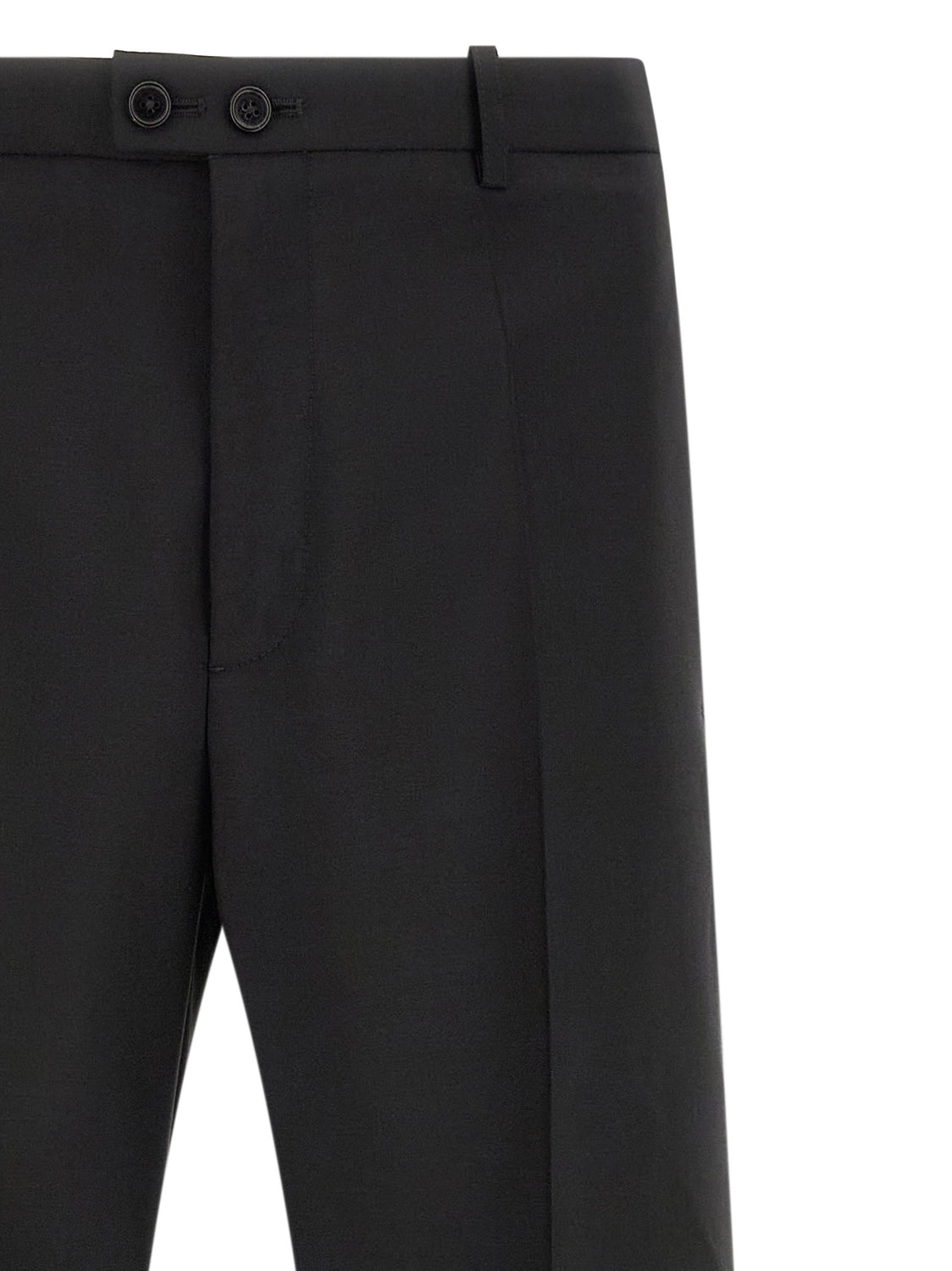 Black Virgin Wool Dress Pants