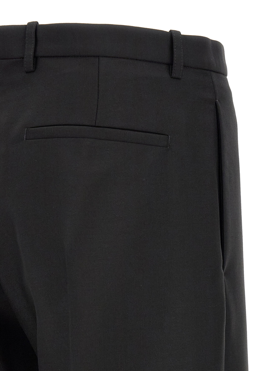 Black Virgin Wool Dress Pants