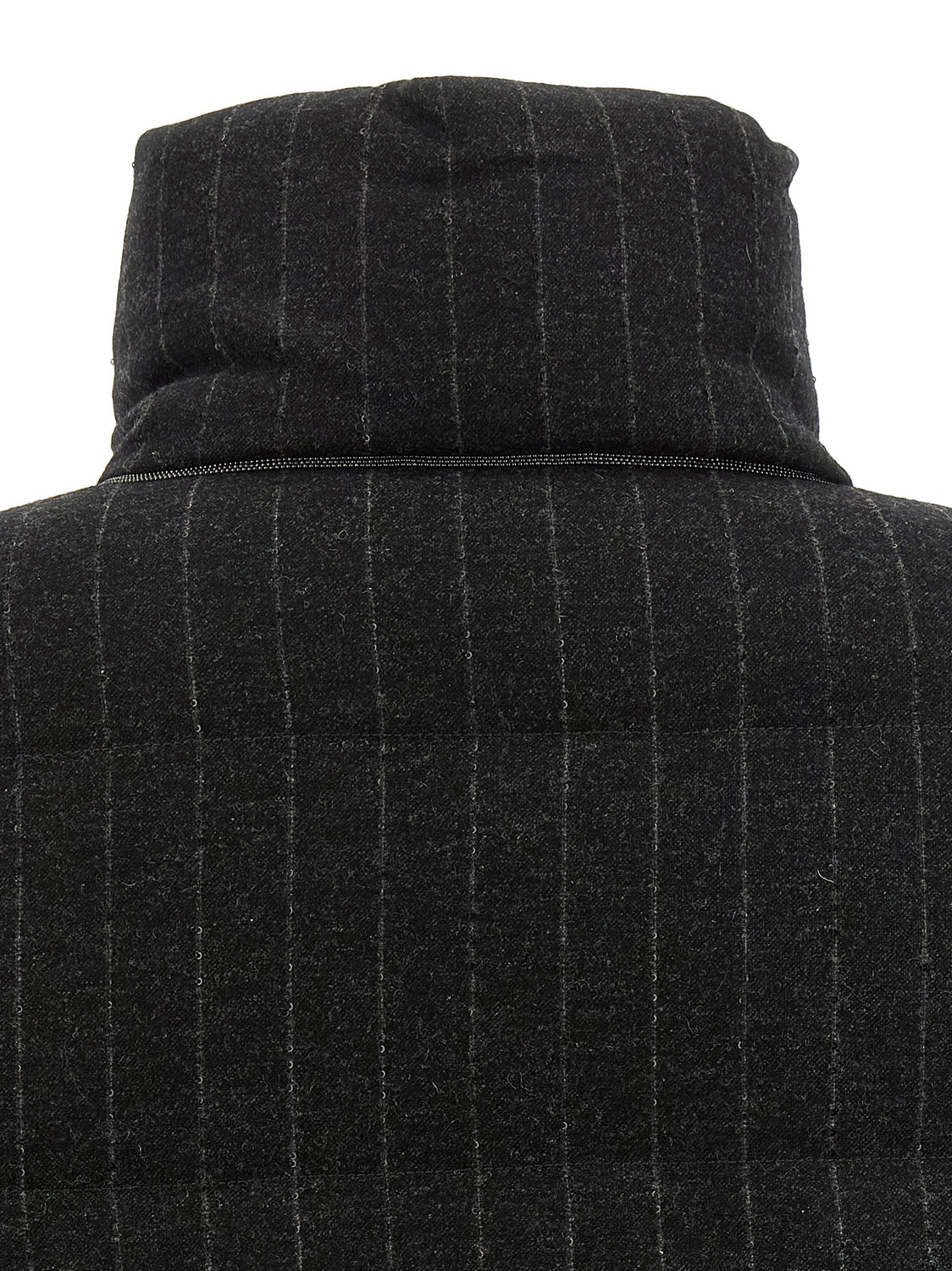 Gray Virgin Wool Full-Length Jacket