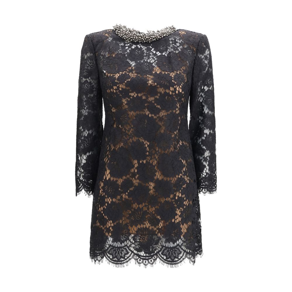 Black Polyamide Cocktail Dress