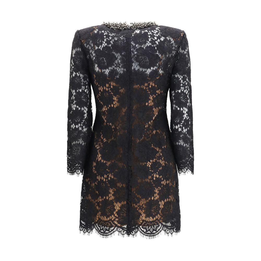Black Polyamide Cocktail Dress