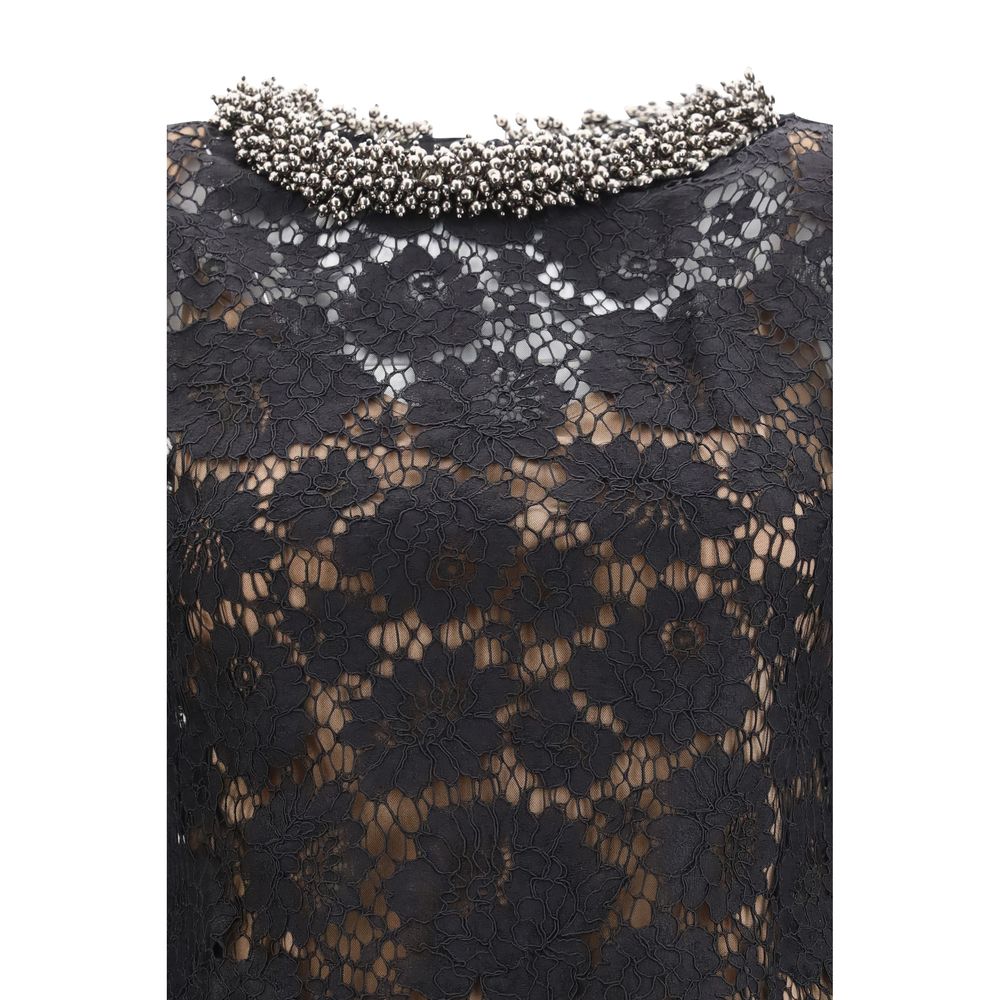 Black Polyamide Cocktail Dress