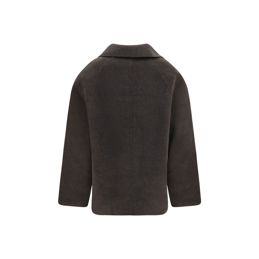 Brown Wool Oves Aries Full-Length Jacket